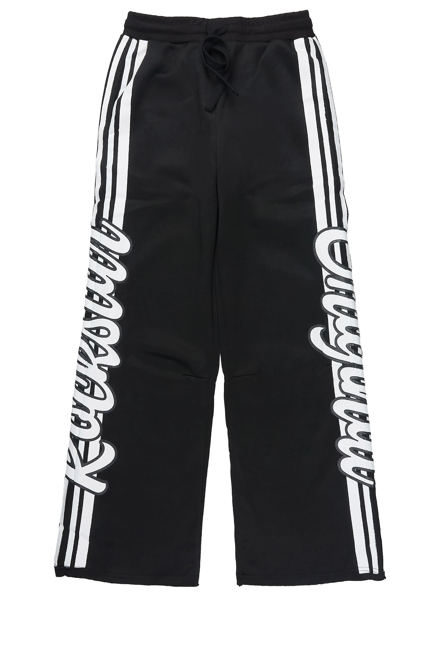 Boys Mozavi Black/White Baggy Track Pant
