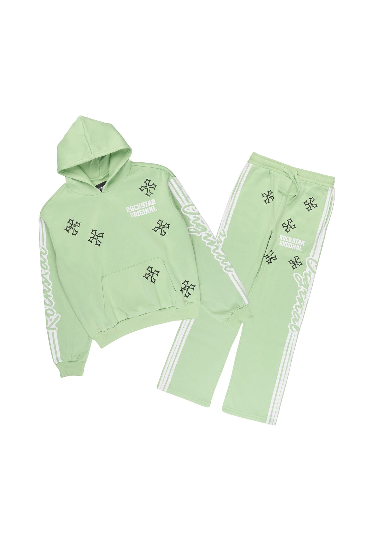 Boys Osso Sage Hoodie Stacked Track Set