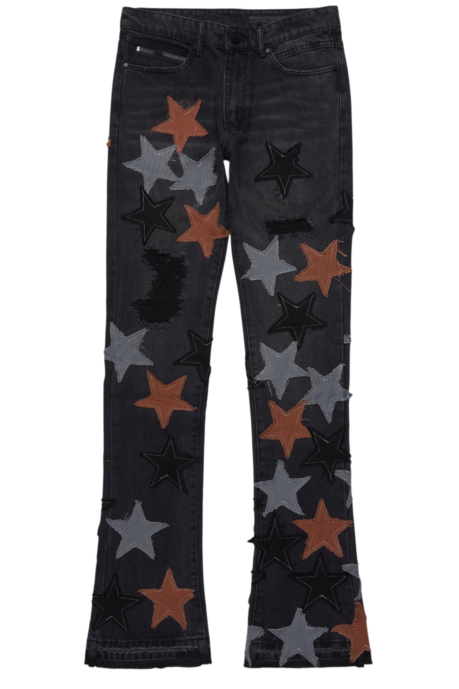 StarLane Black Stacked Flare Jean