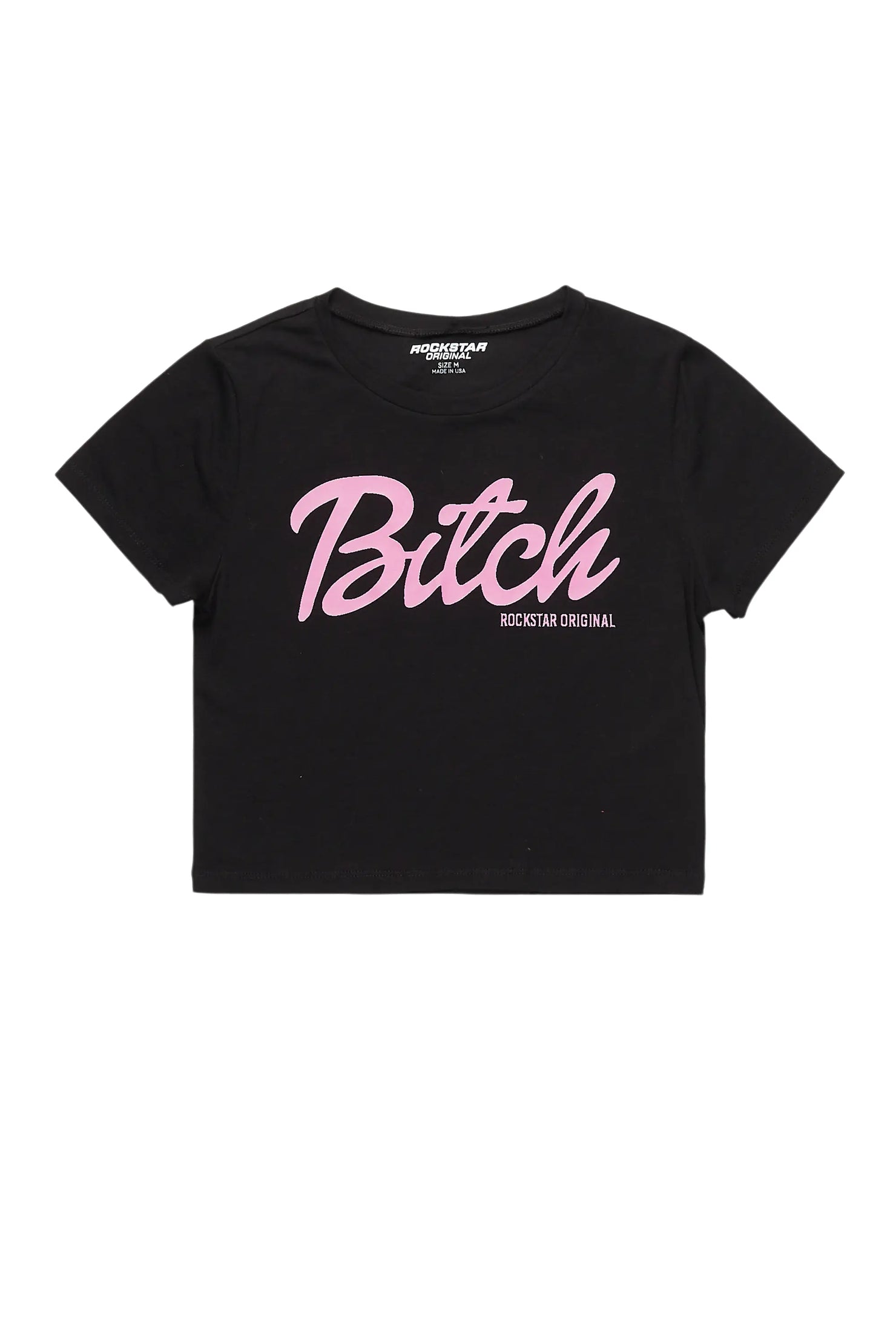 Laressa Black Crop T-Shirt