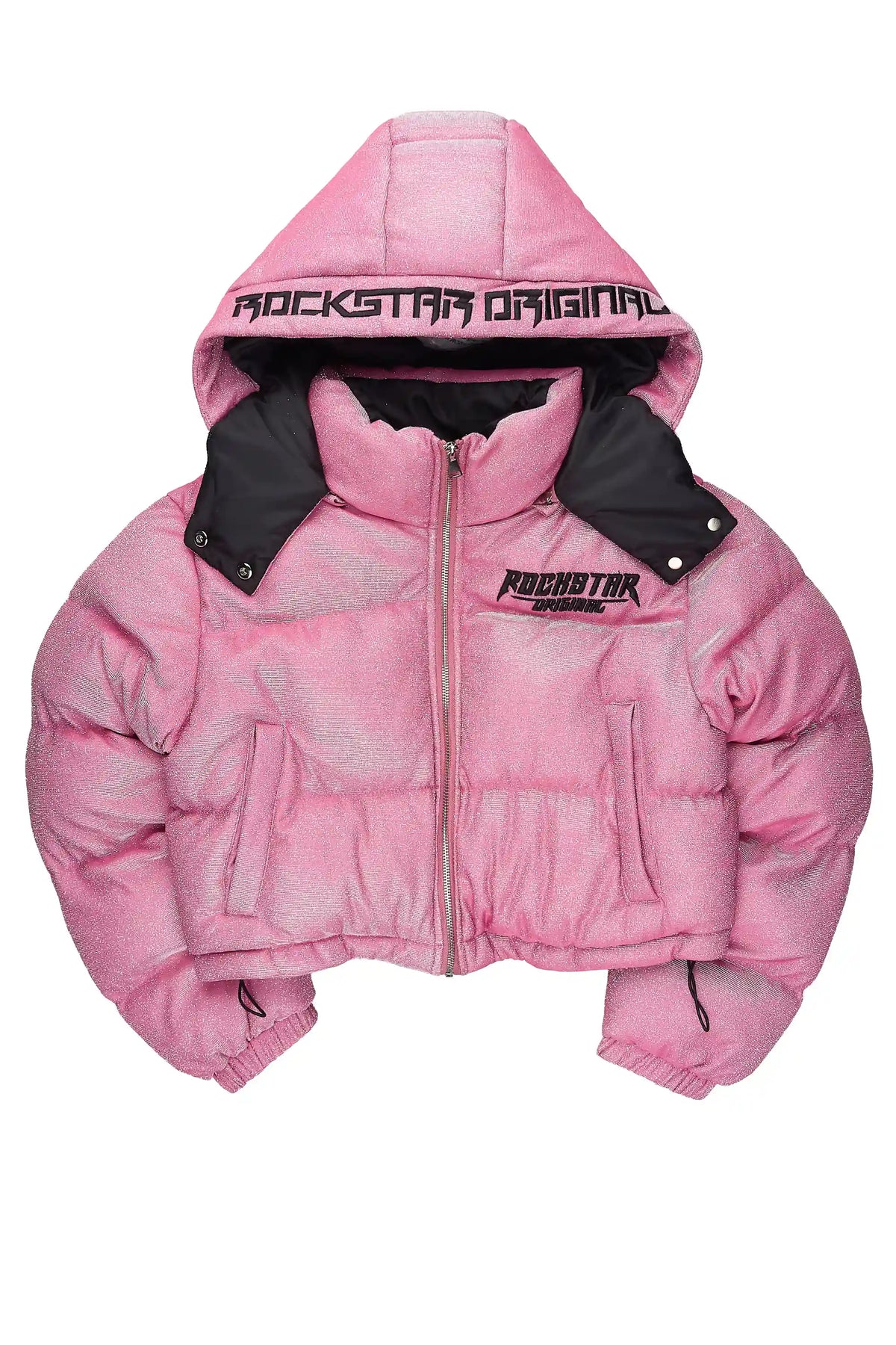 Meranda Pink Glitter Puffer Jacket
