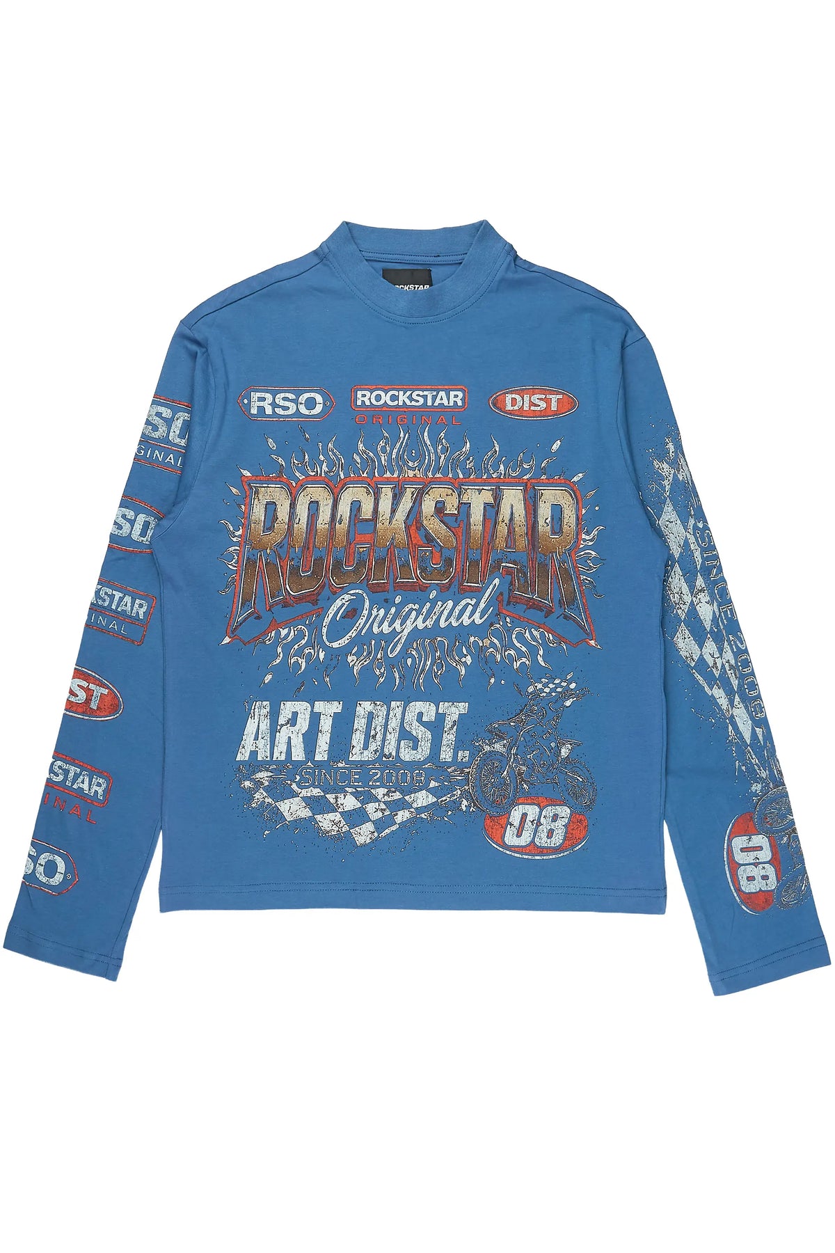 Boys Ryatt Navy Long Sleeve Graphic T-Shirt