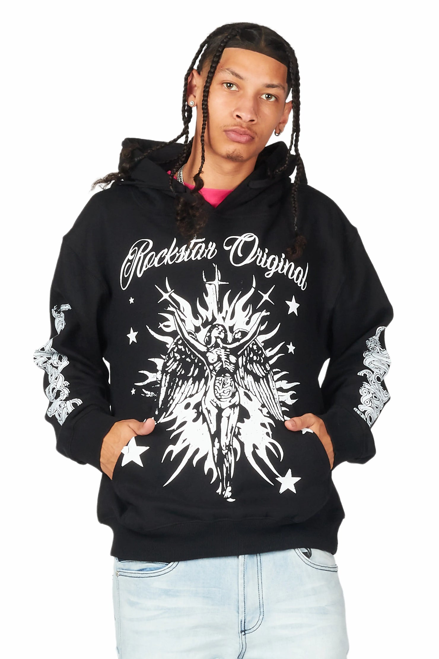 Mermaid Black Graphic Hoodie