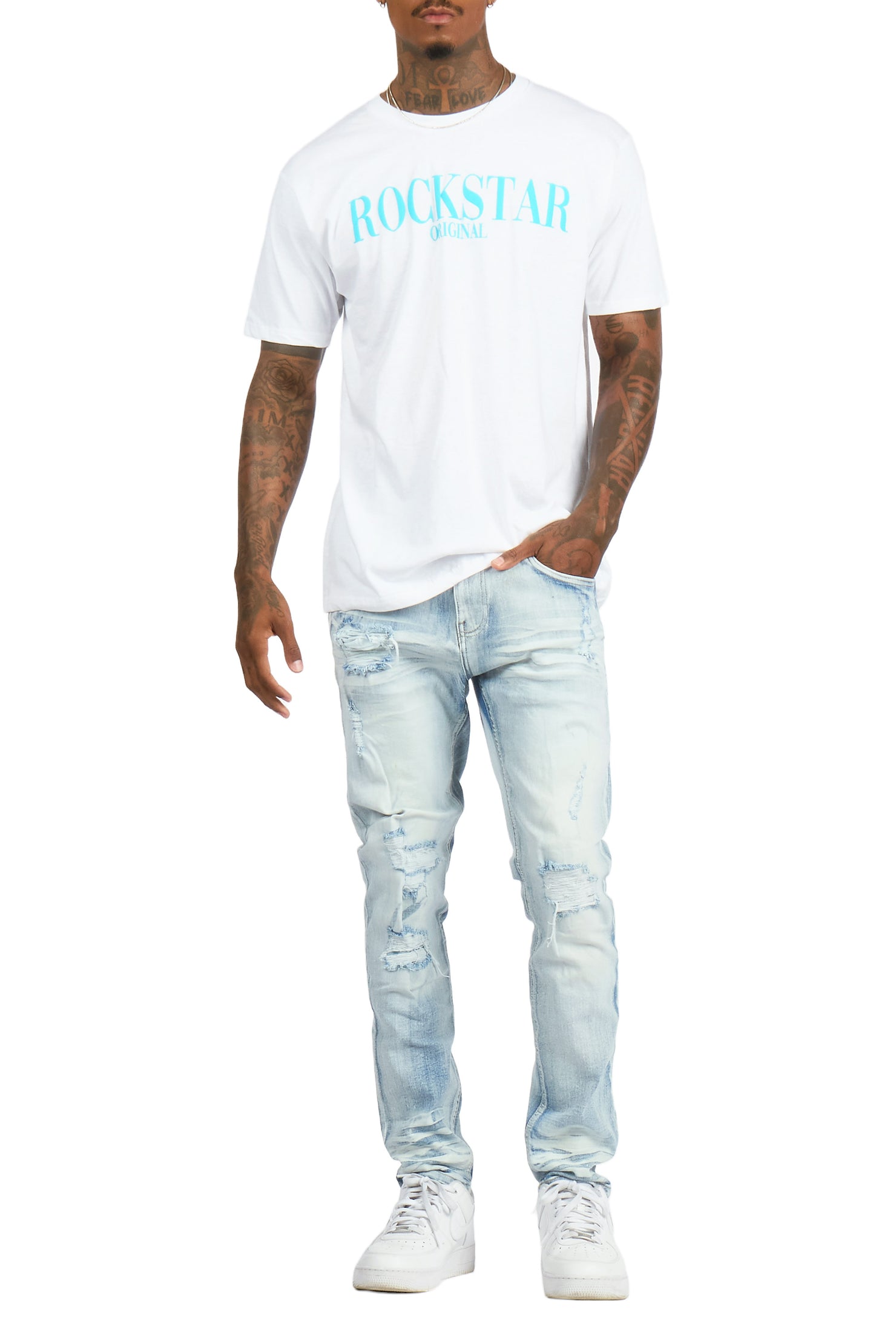 Enzi Light Sand Blue Slim Fit Jean