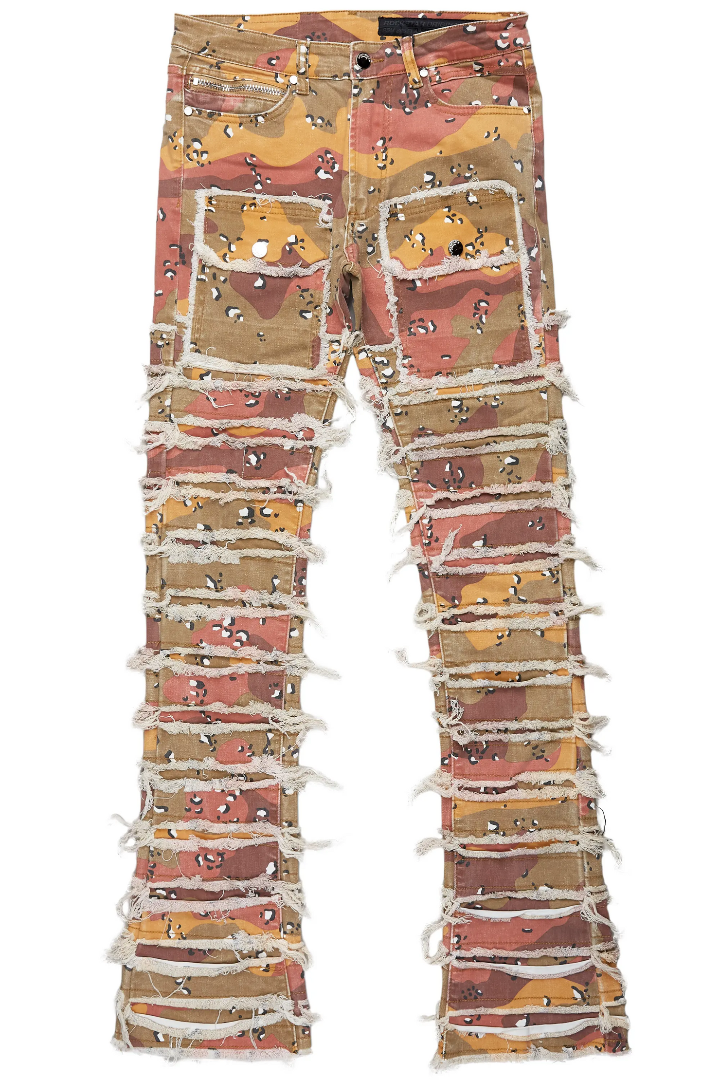 Kinby Multi Camo Stacked Flare Jean