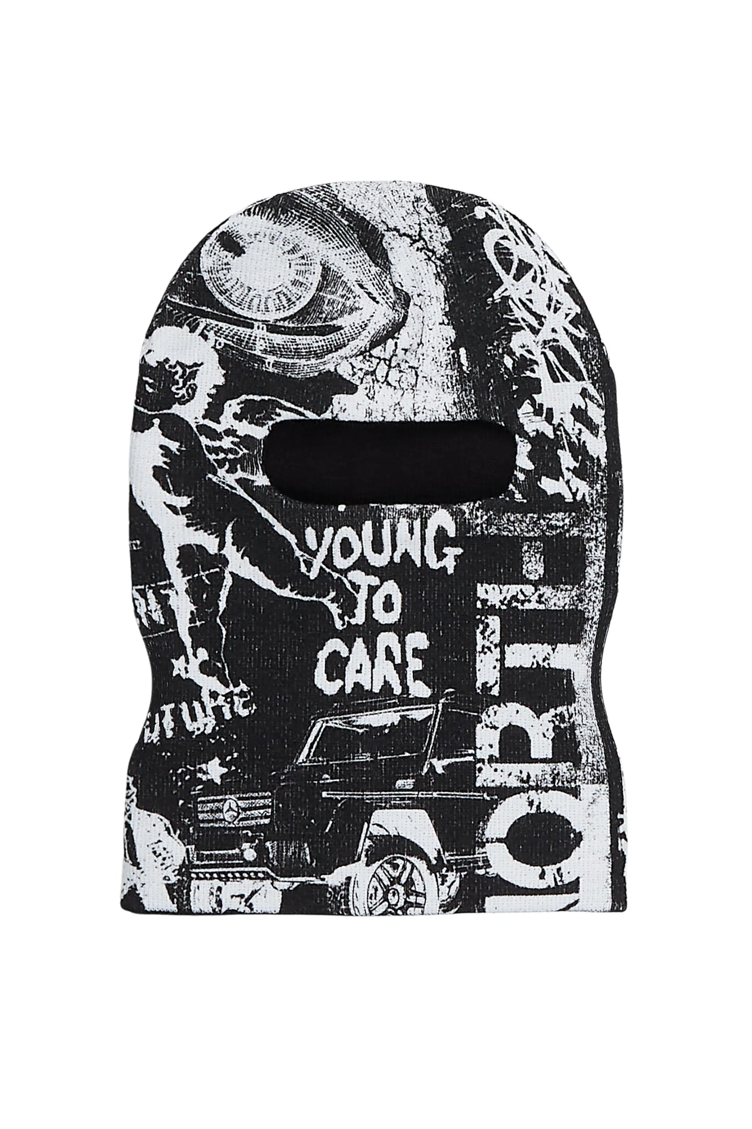 Girls Selba Black/White Jaquard Ski Mask