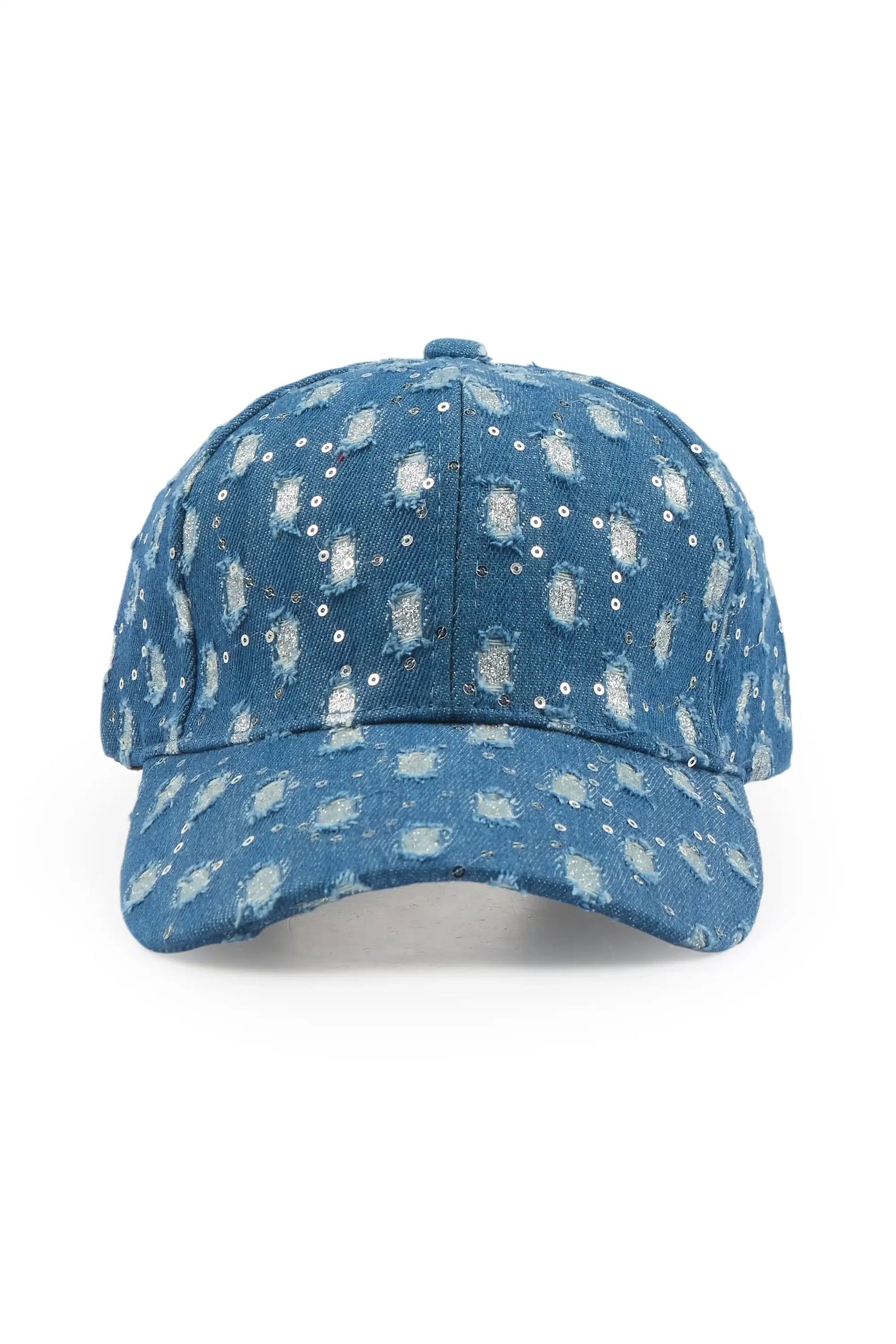 Markia Denim Blue Rhinestone Trucker Hat