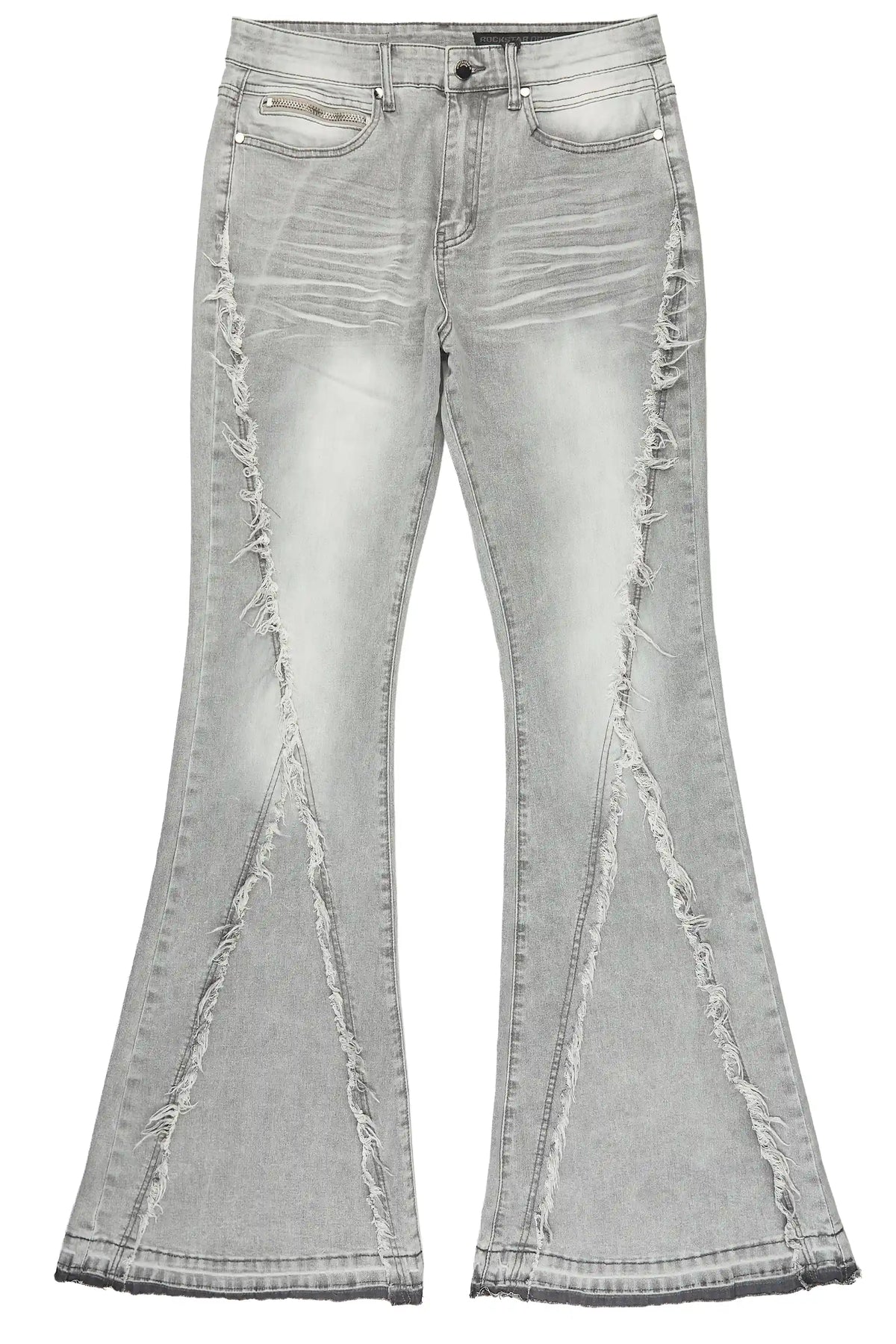 Vane Dark Grey Stacked Super Flare Jean