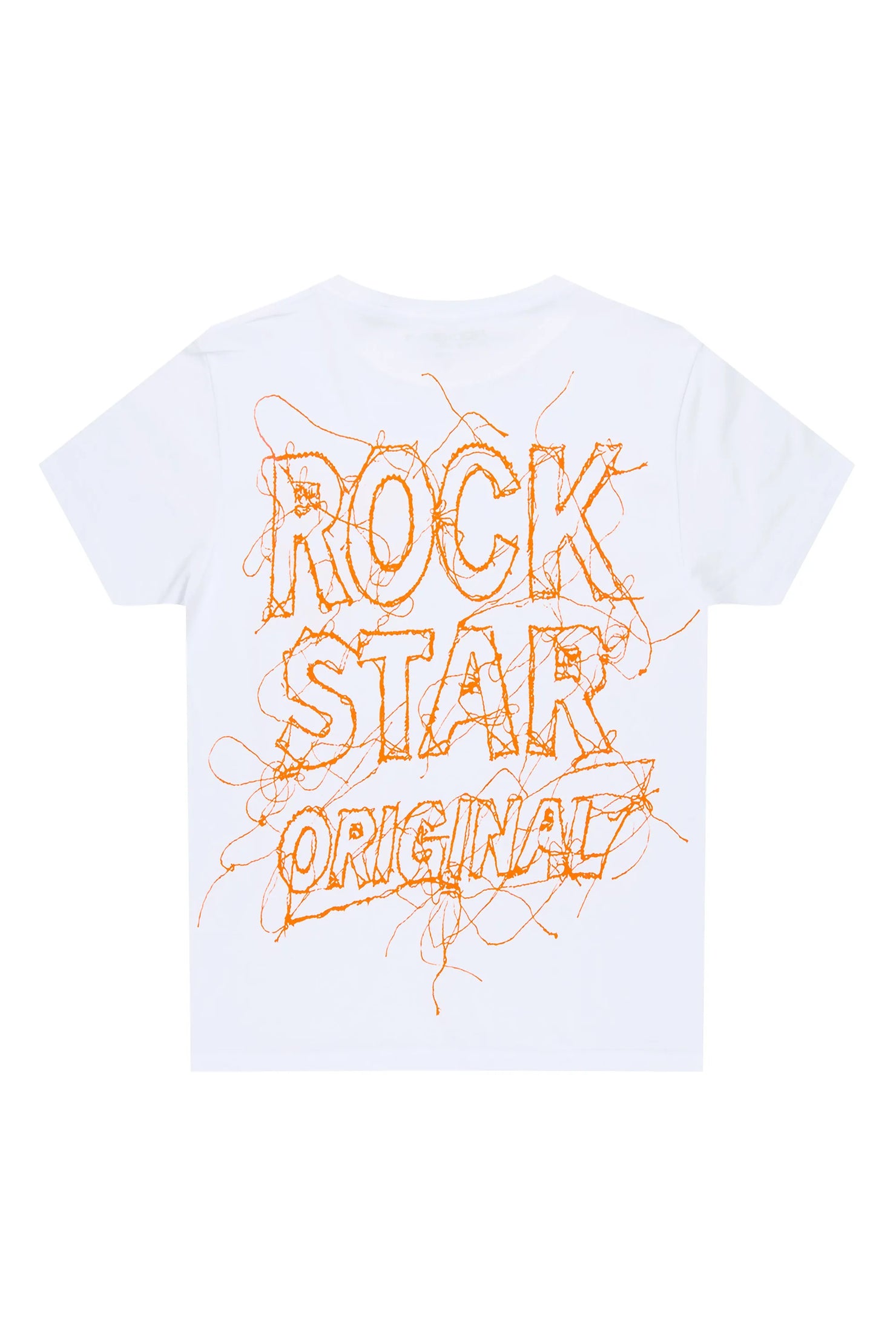 Boys Ramble White/Orange Graphic T-Shirt