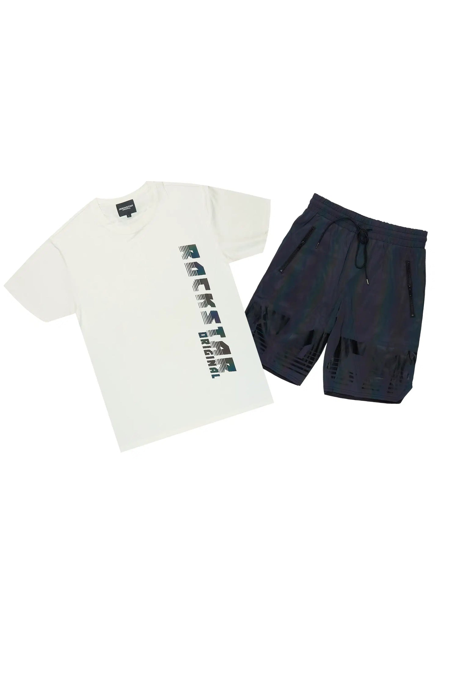 Xadrian White T-Shirt/Short Set