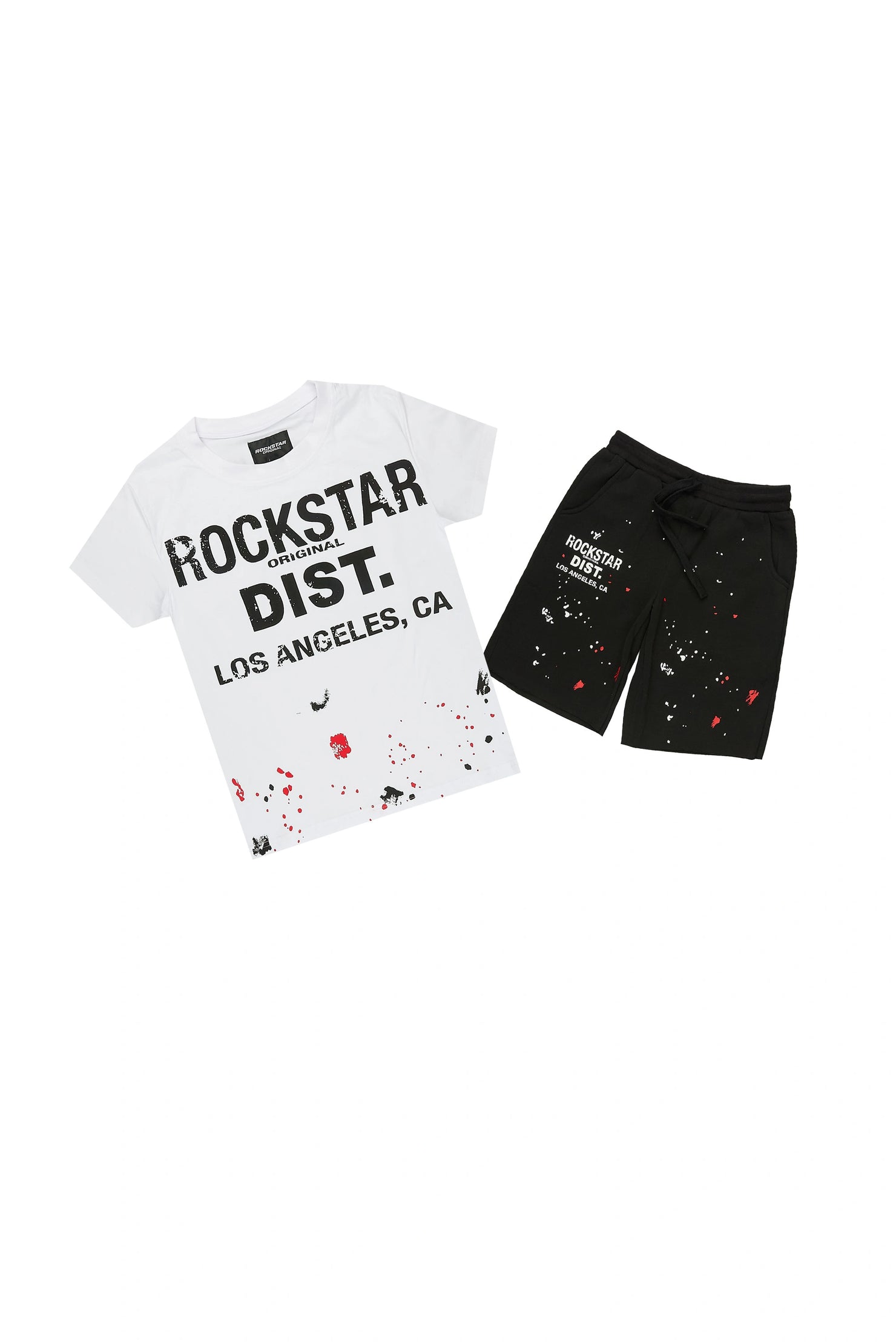 Boys Scottie White/Black Short Set