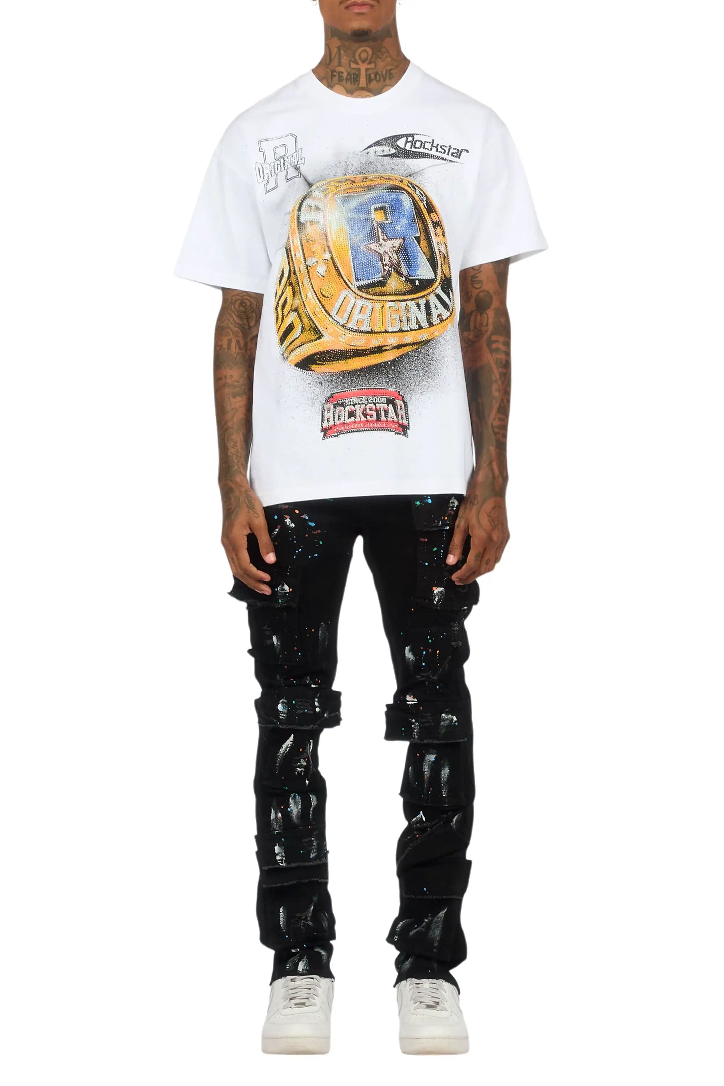 Orien Jet Black Painter Skinny Fit Jean