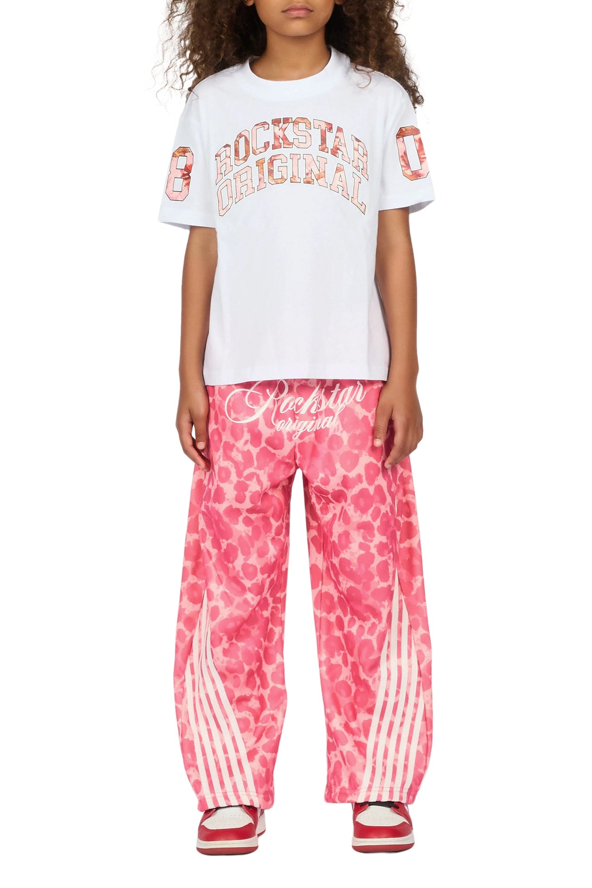 Girls Aerialla Pink/Cheetah Super Baggy Track Pant