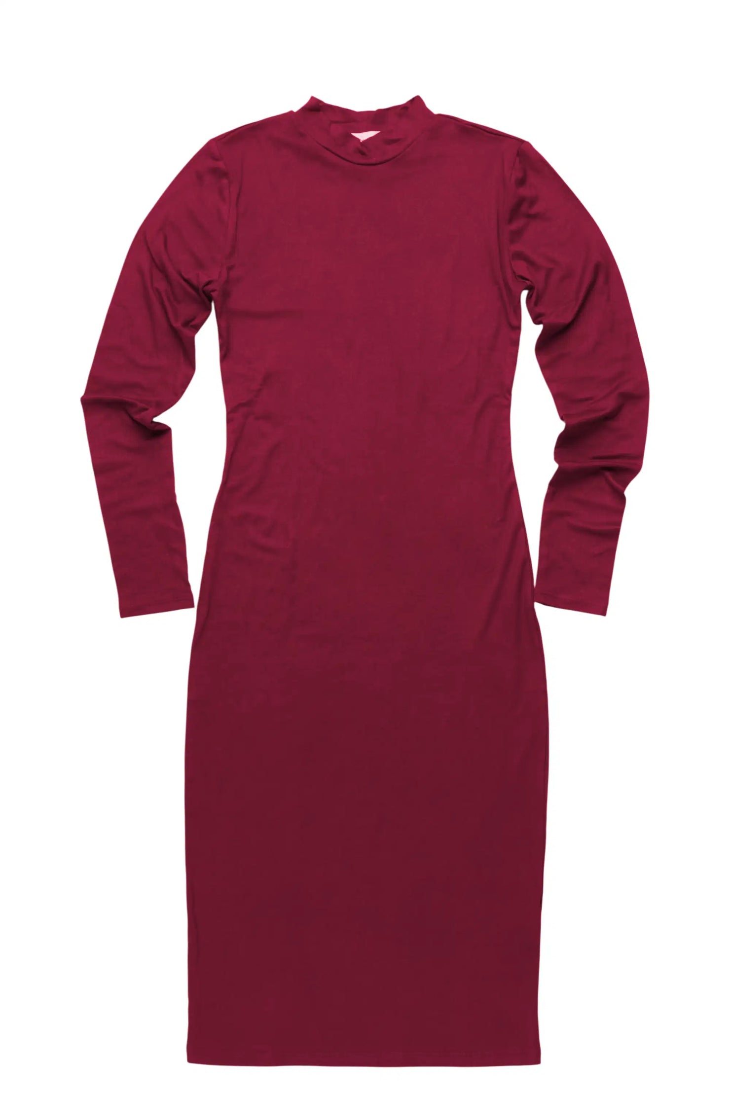 Kalahia Red Long Sleeve Midi Dress
