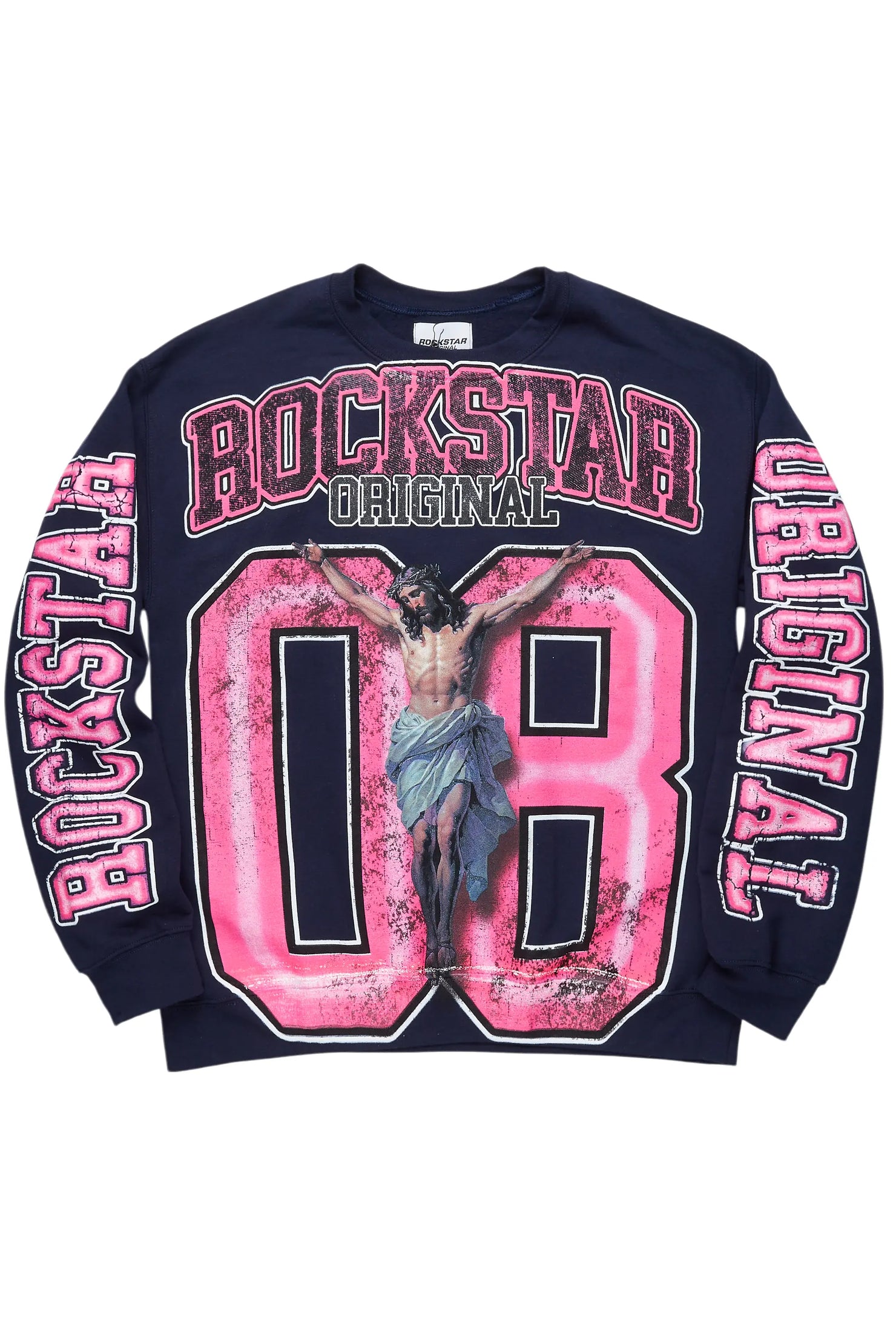 Fields Navy Graphic Crewneck