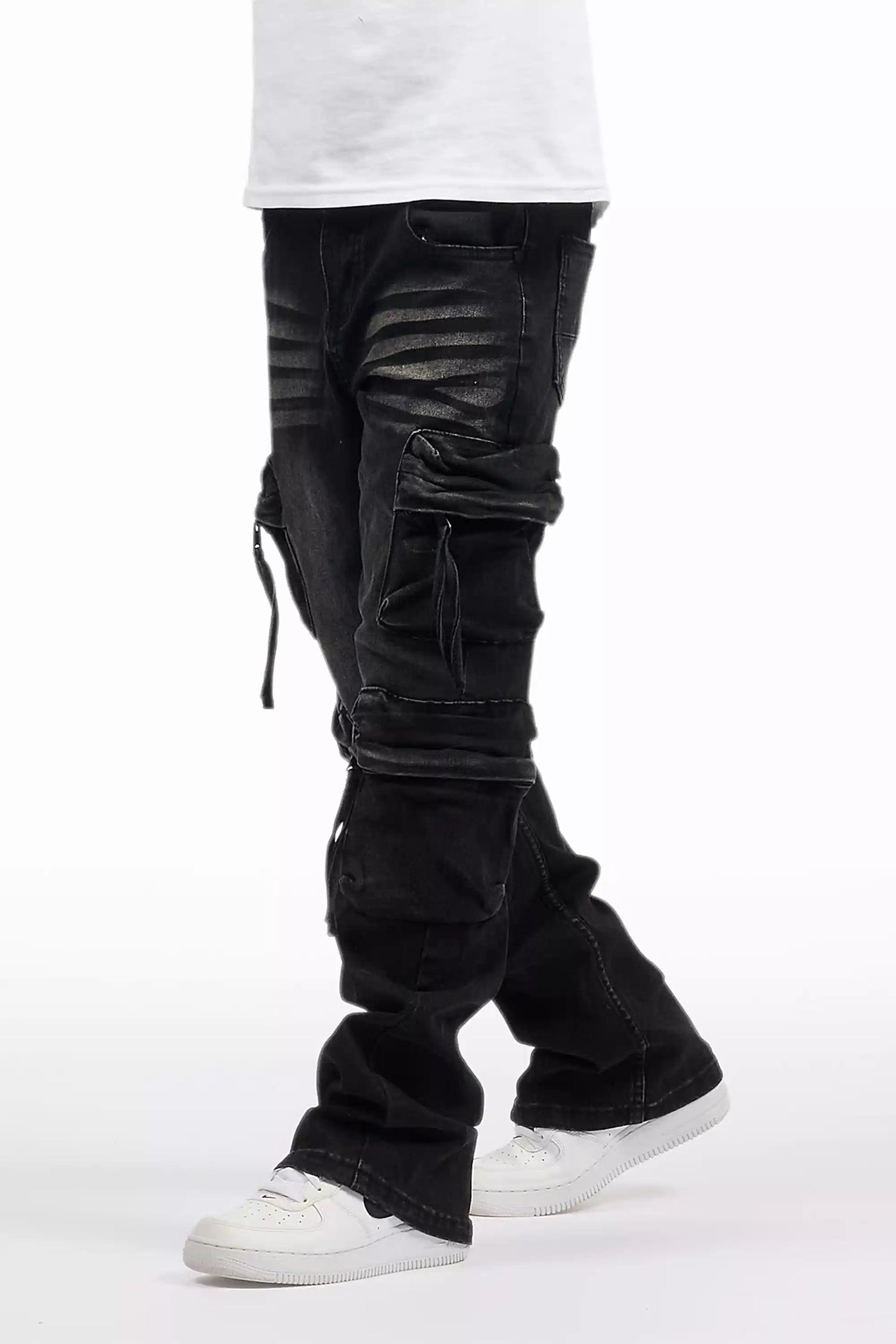 Boys Rodion Dark Grey Slim Fit Cargo Jean