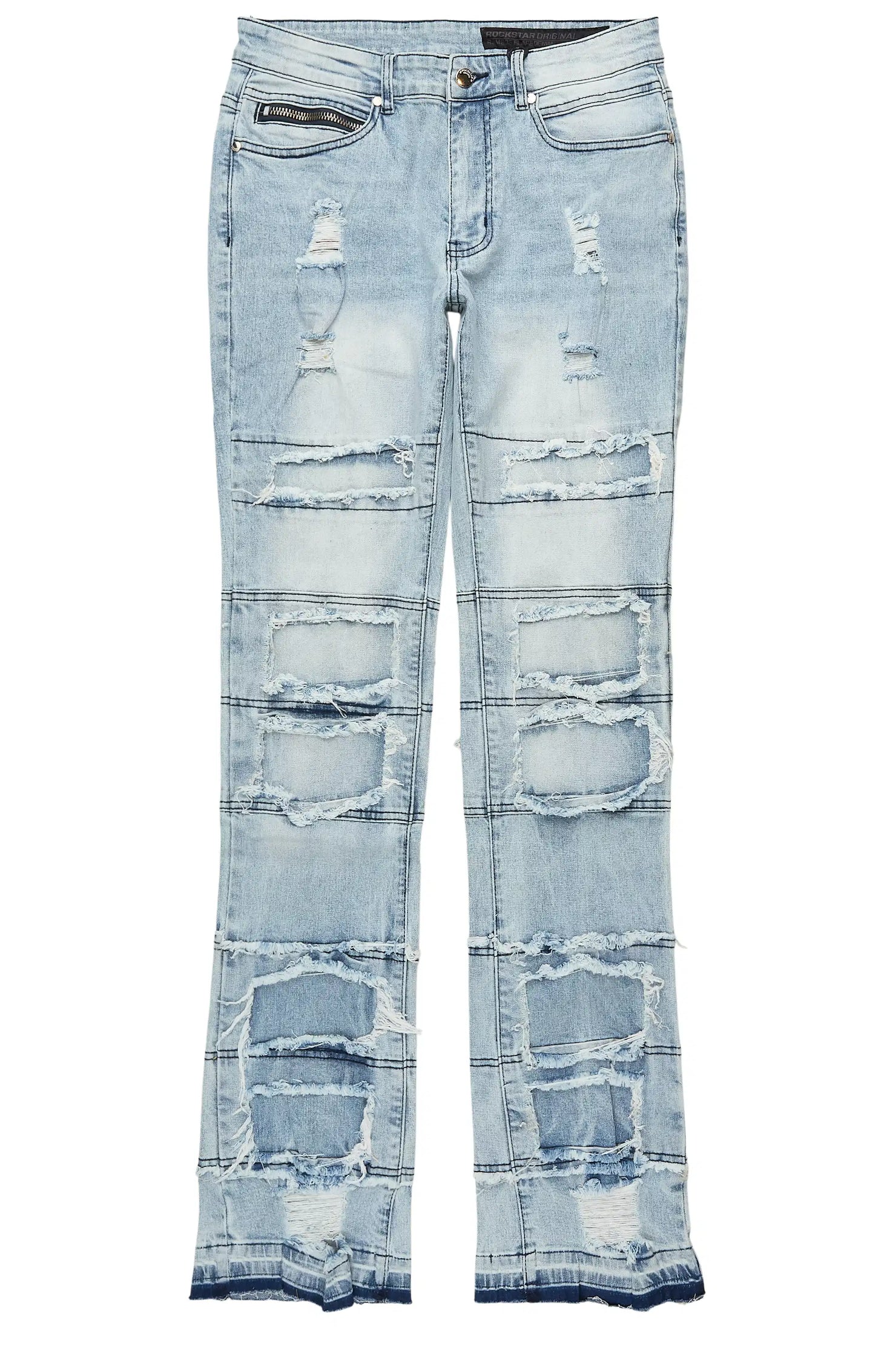 Vasco Blue Stacked Flare Jean