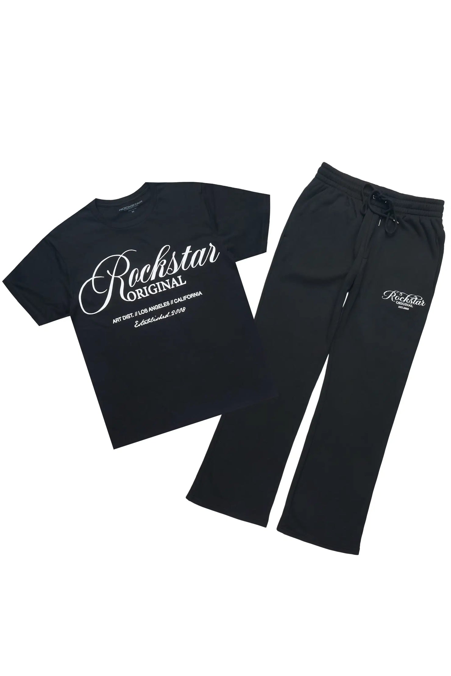 Cero Black/White T-Shirt/Relaxed Track Set