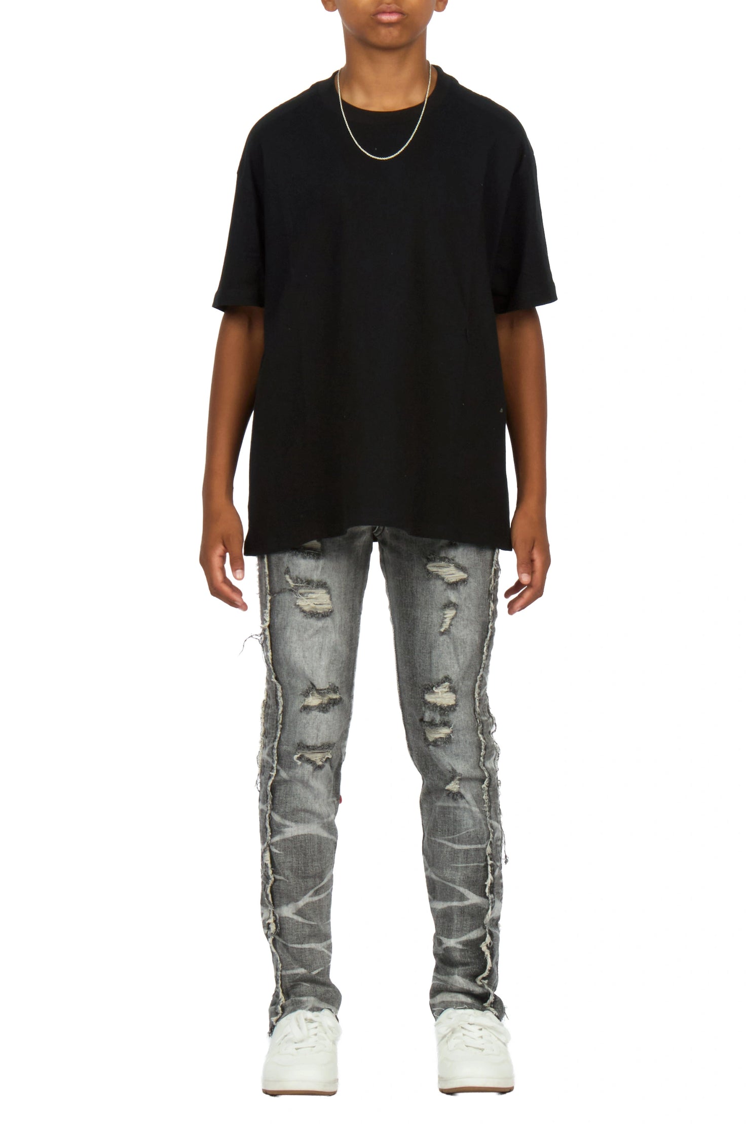 Boys Rugged Black Slim Jean