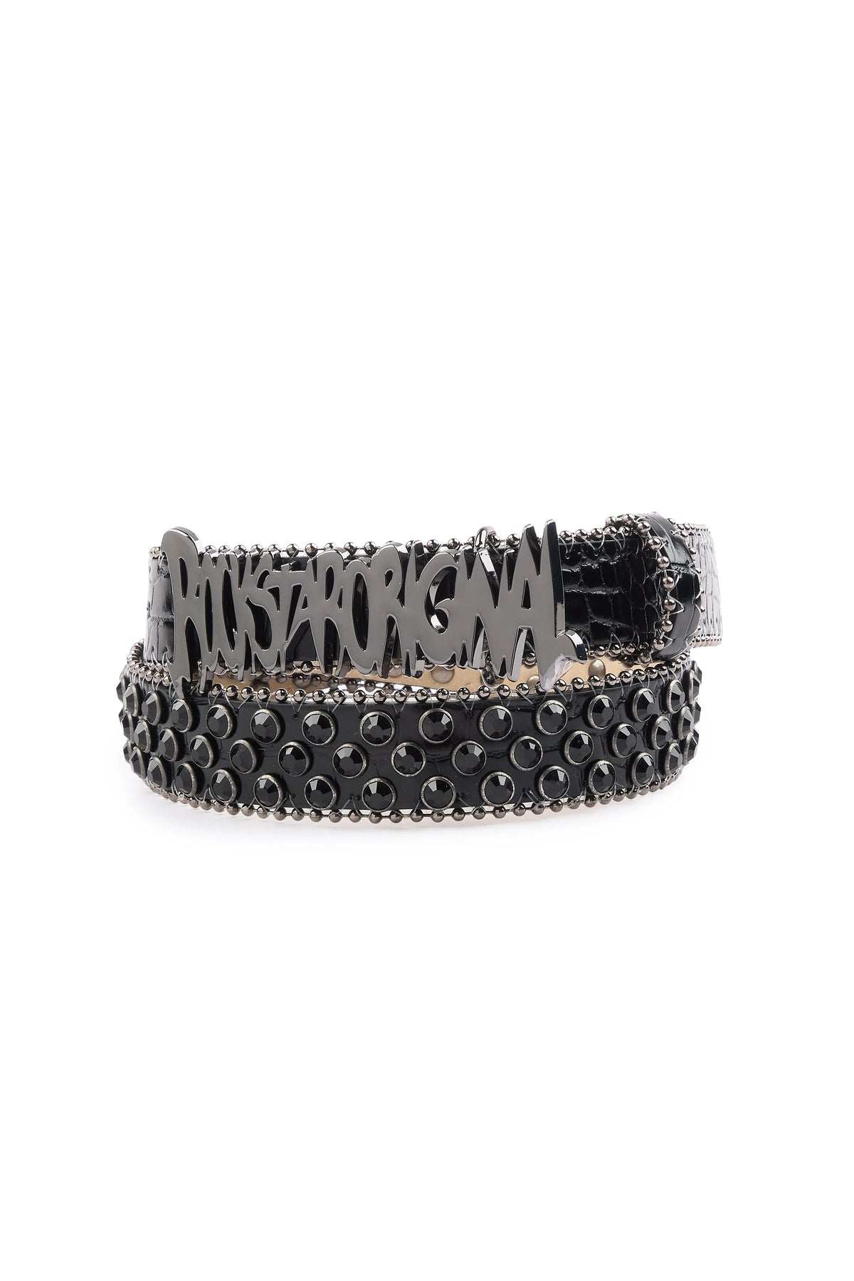 Sammy Black Rhinestone Belt