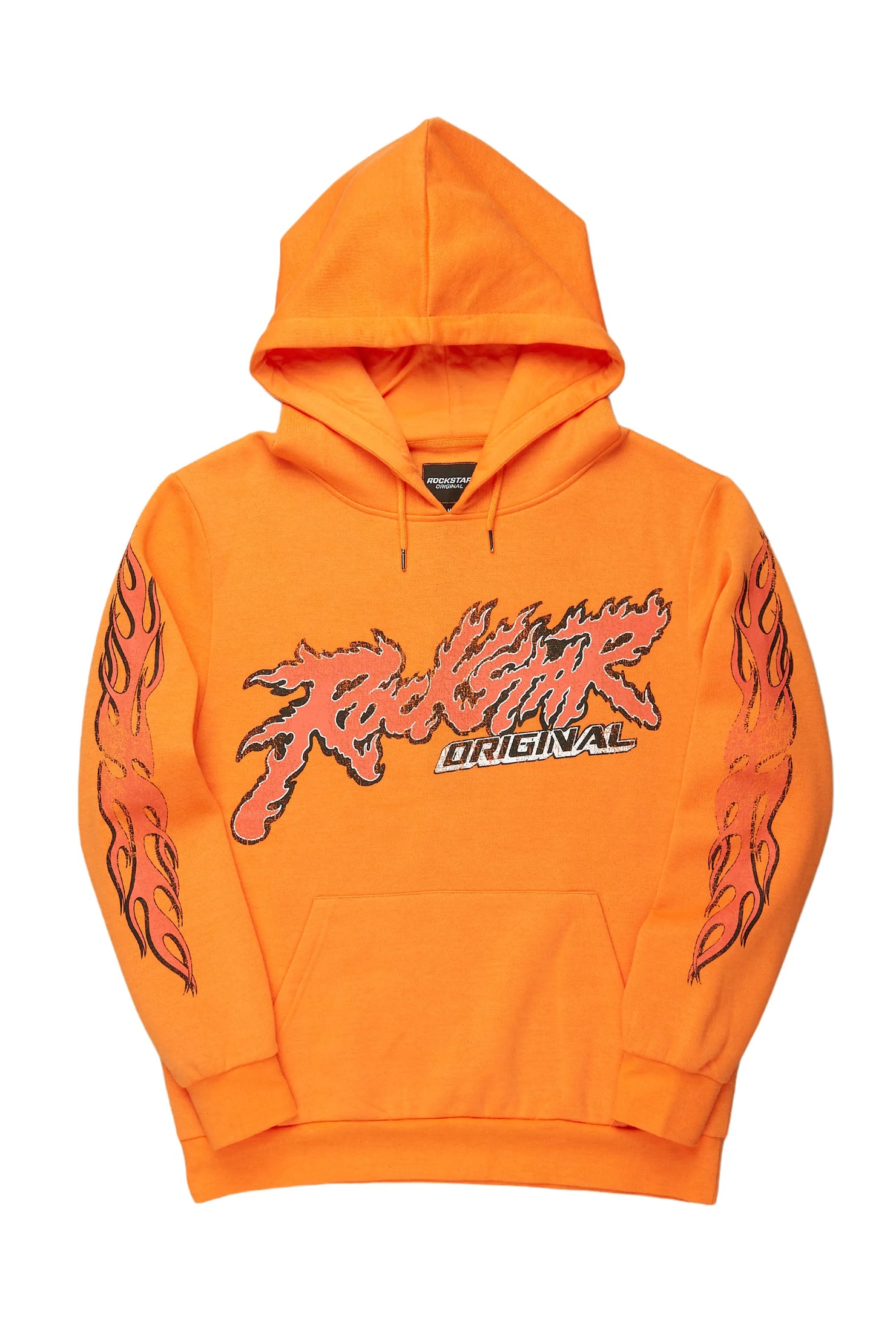 Yash Orange Graphic Hoodie