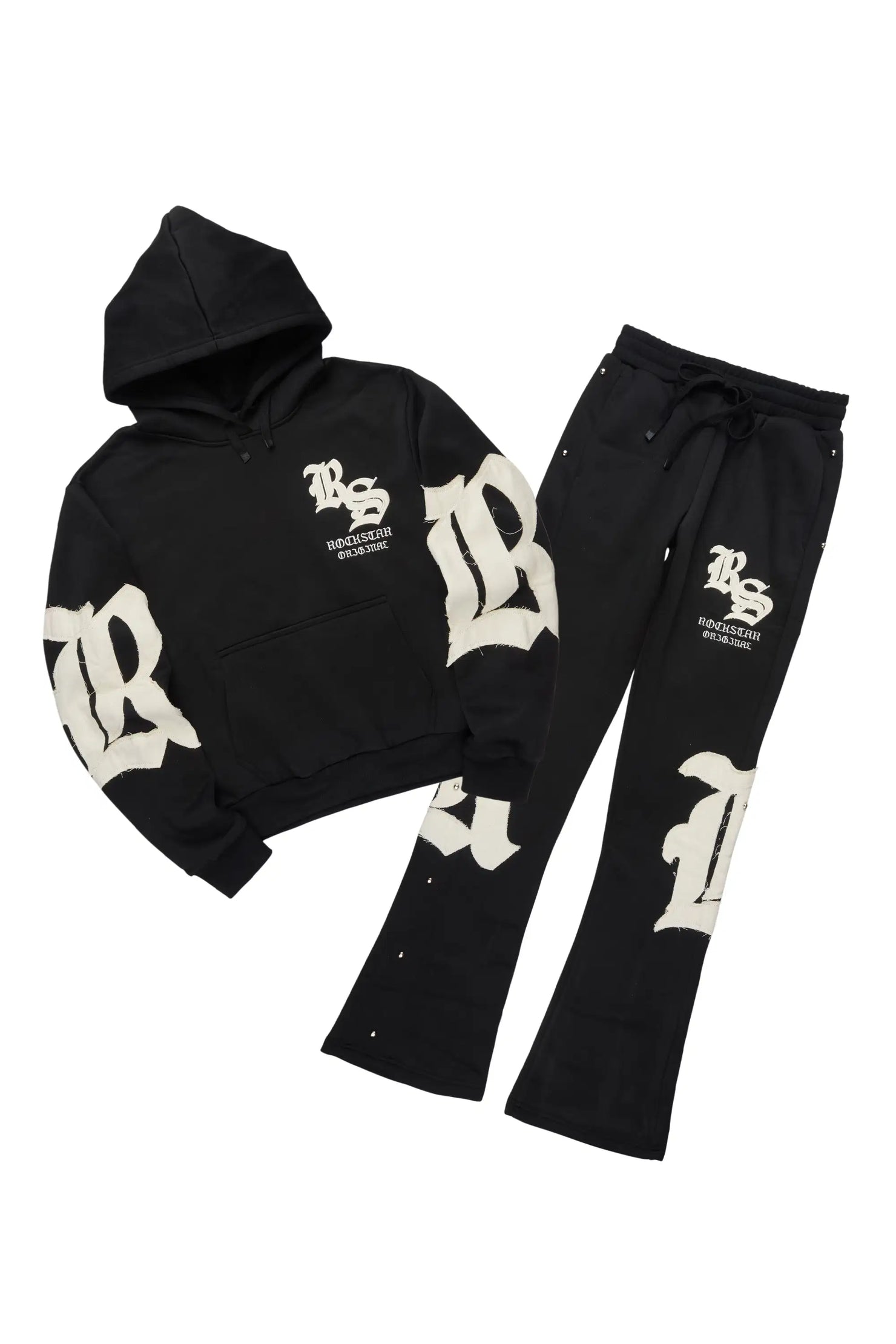 Shironda Black Snap Stacked Track Set