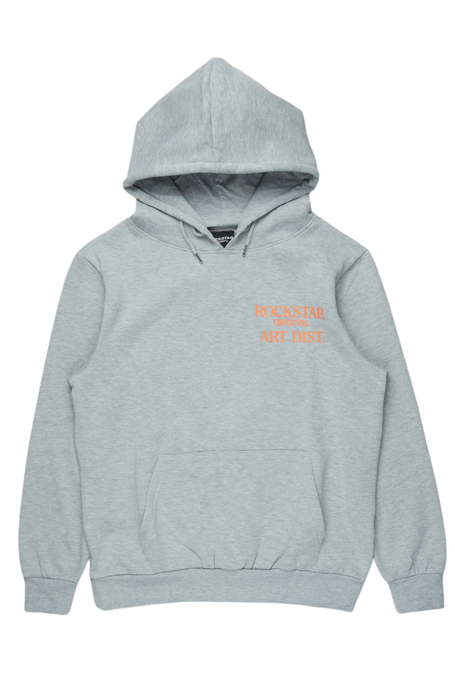 Briggs Heather Grey/Orange Graphic Hoodie