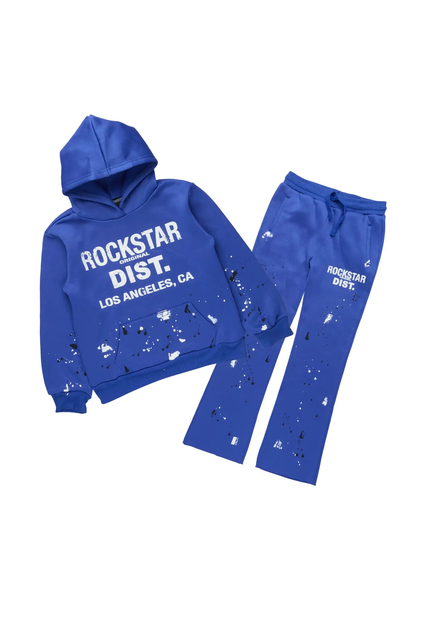 Boys Scottie 2.0 Royal Blue Hoodie/Stacked Flare Track Set