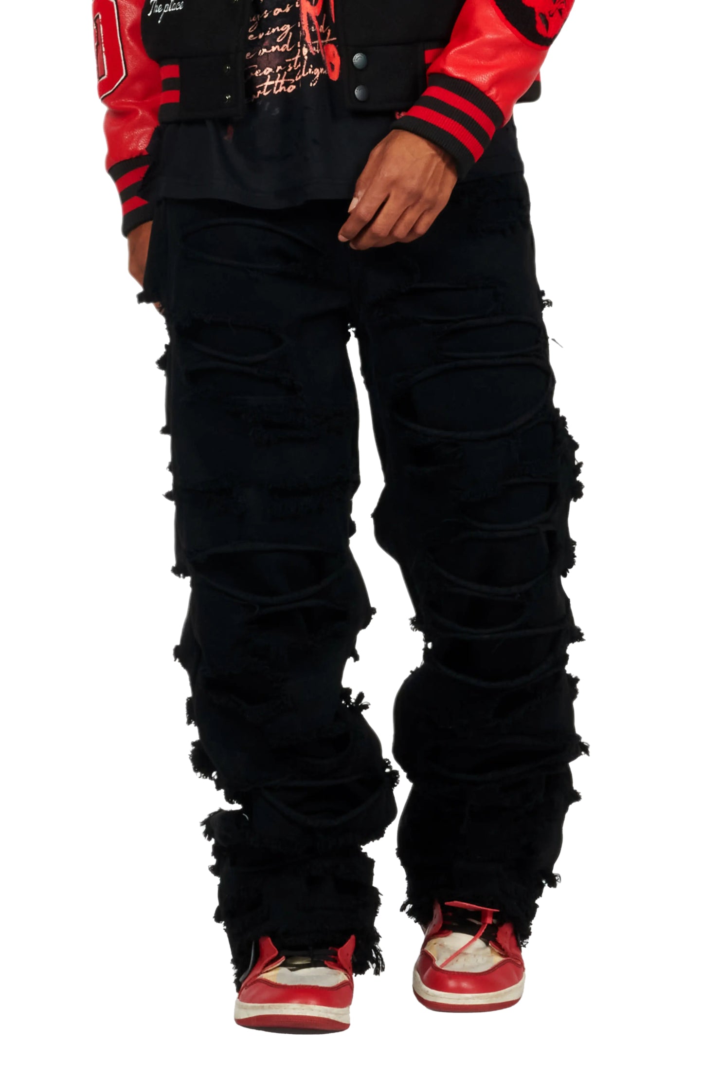 Luisu Black Baggy Fit Jean