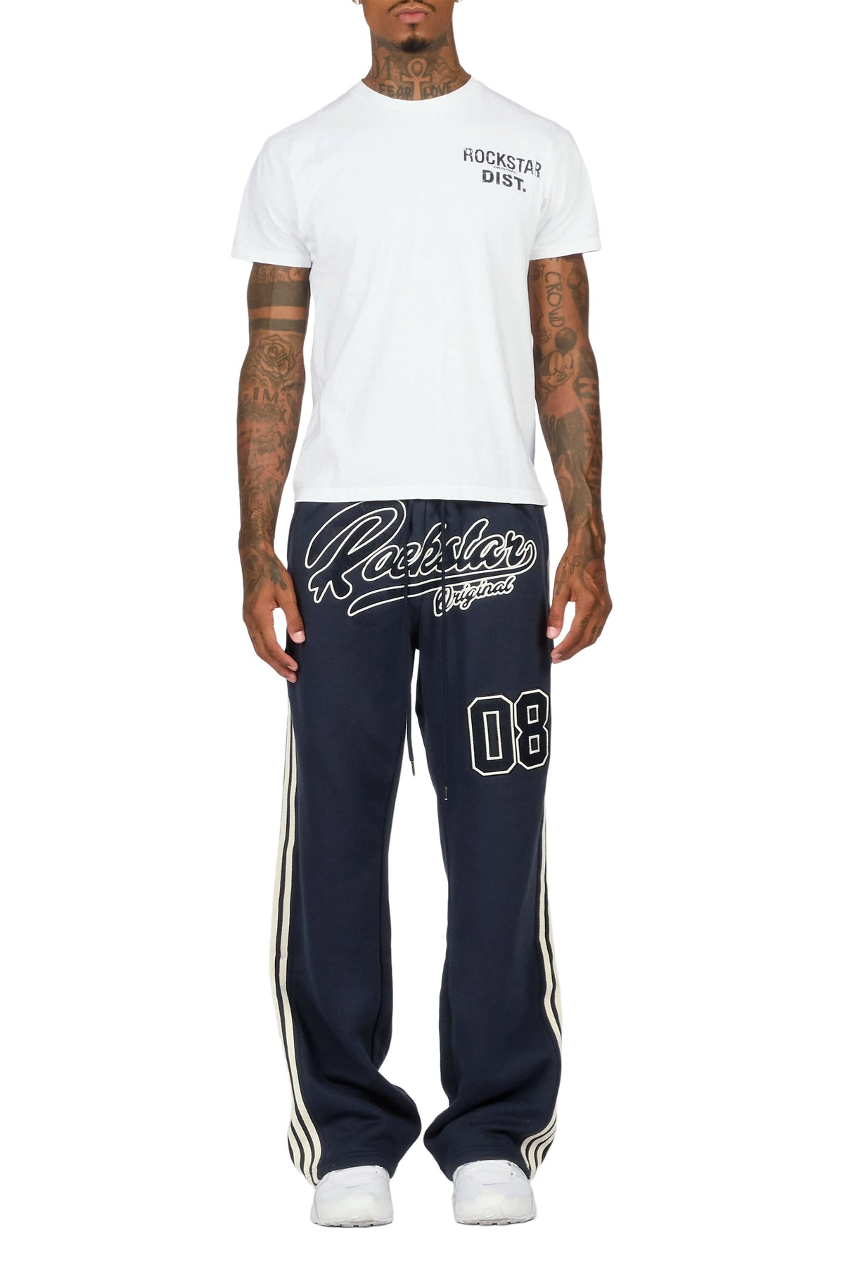 Yazan Blue French Terry Relaxed Pant
