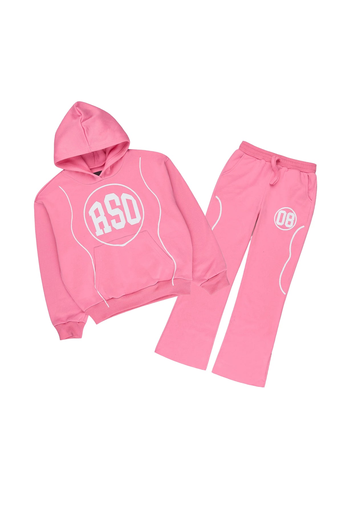 Girls Gaza Bubblegum Hoodie Stacked Track Set