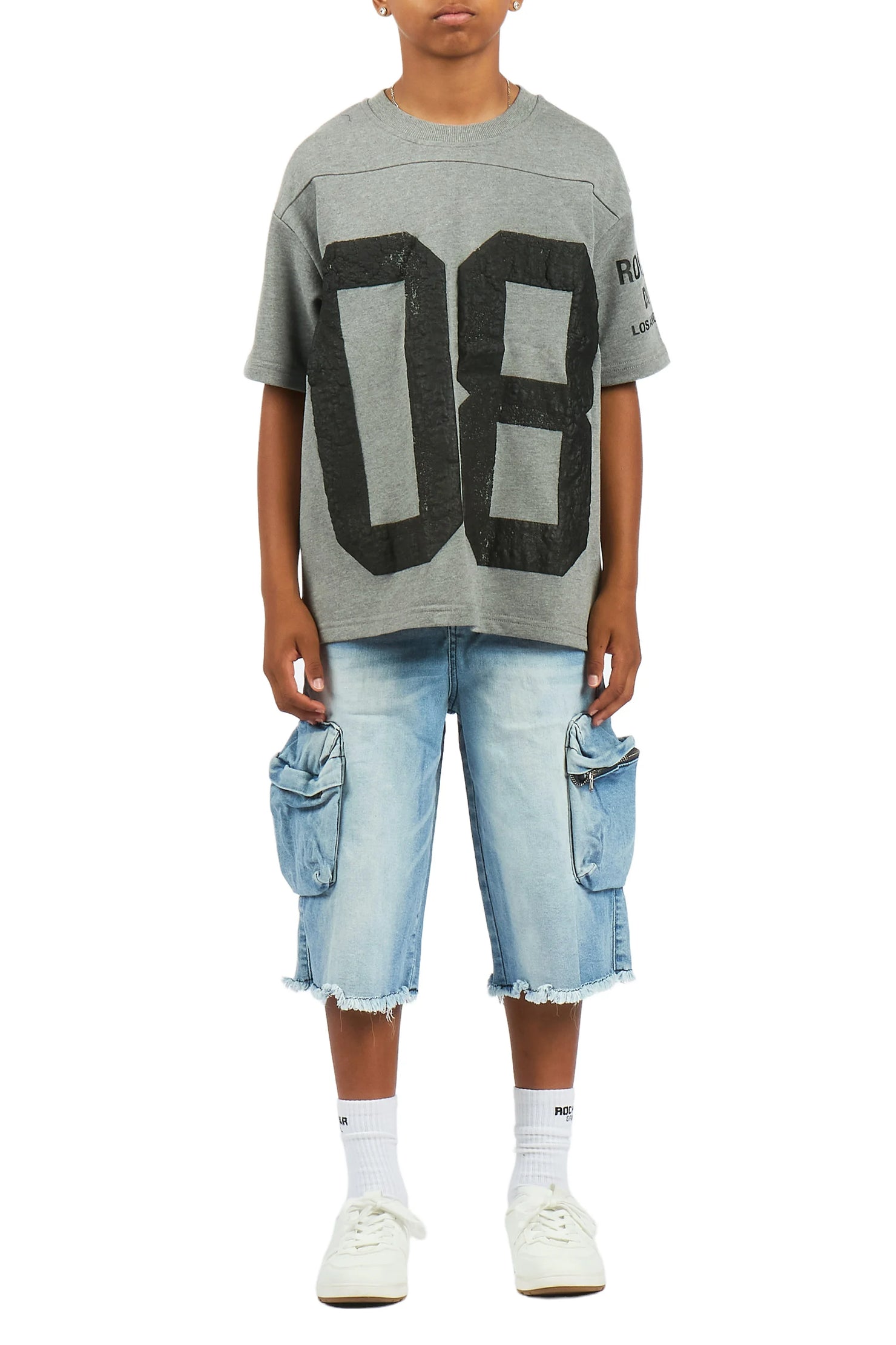 Boys Grand Light Wash Jort