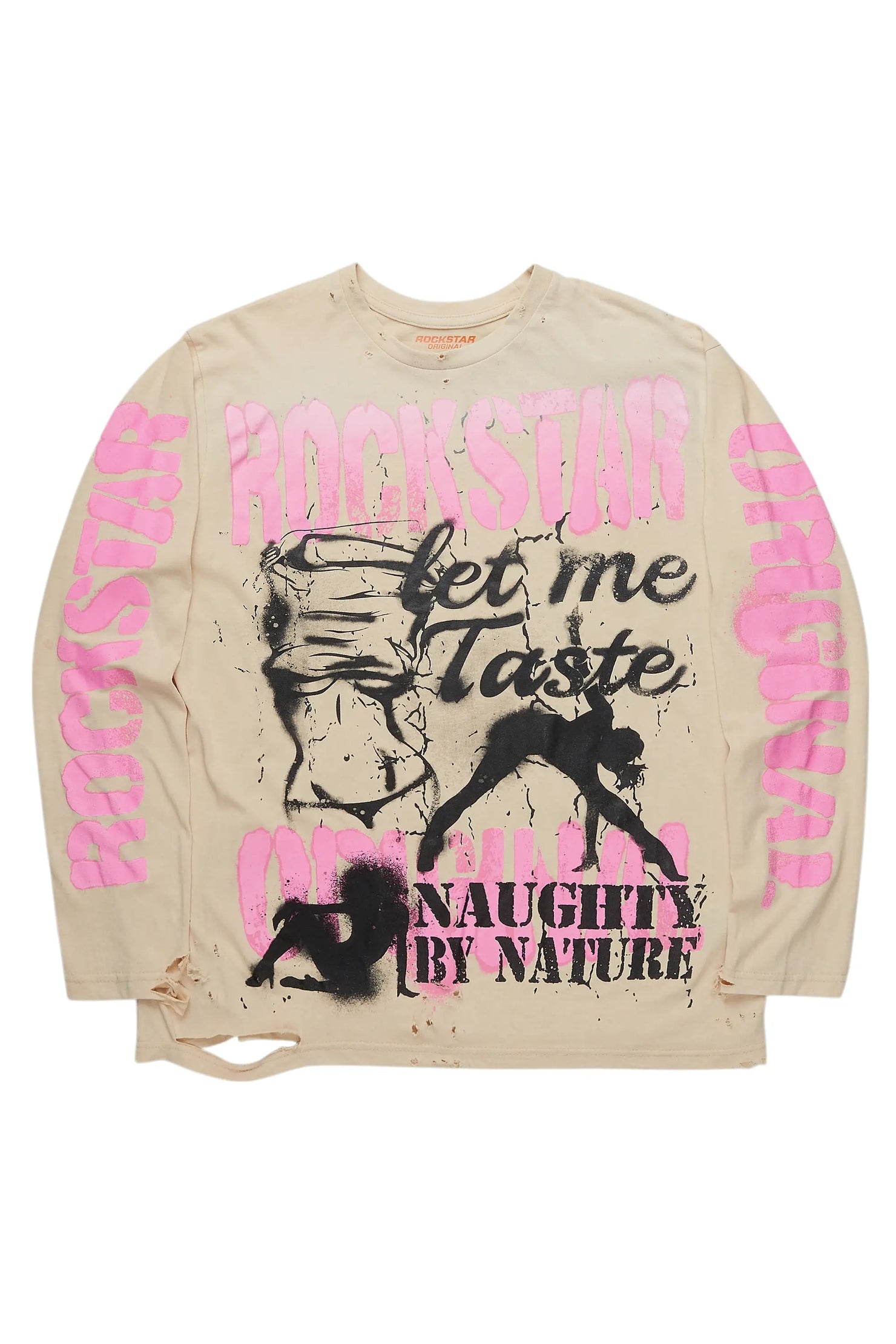 Sontique Vintage Sand Long Sleeve T-Shirt