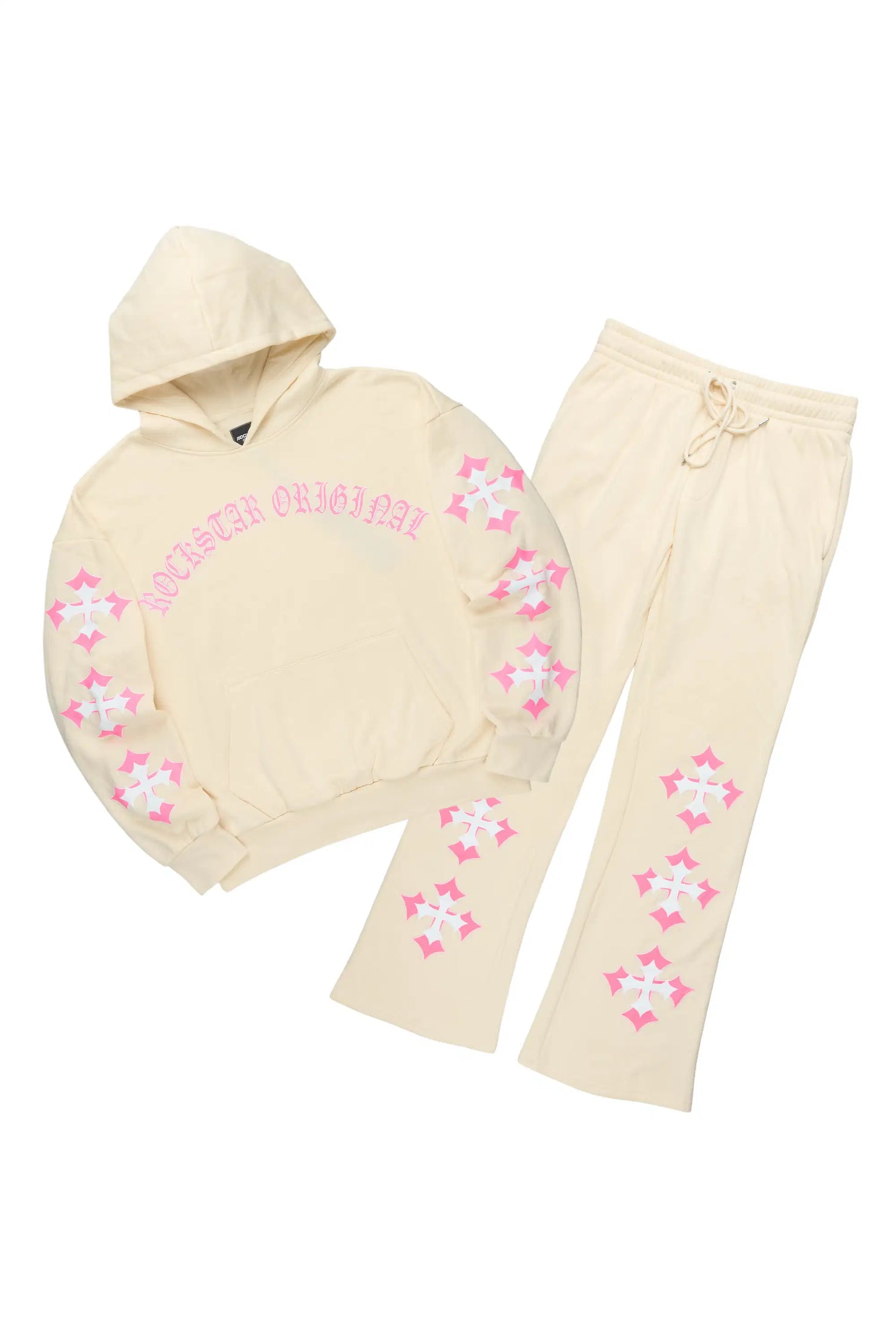 Kiyah Beige Baggy Fit Track Set