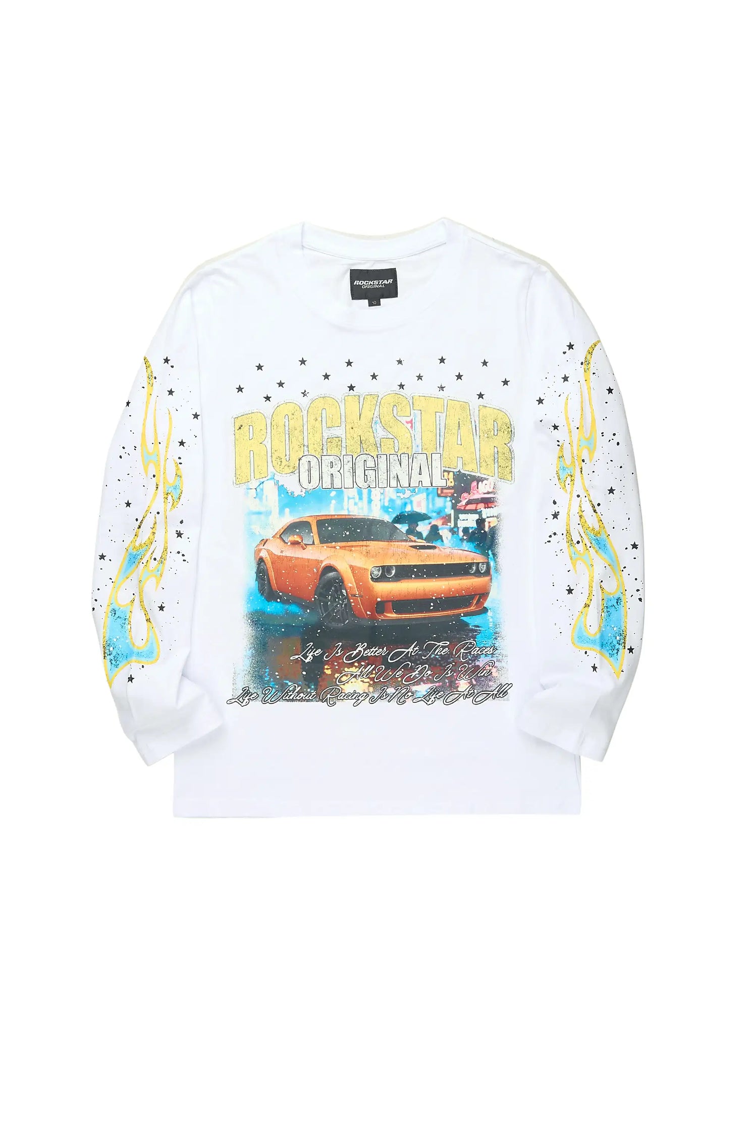 Boys Tokyo White Graphic L/S T-Shirt
