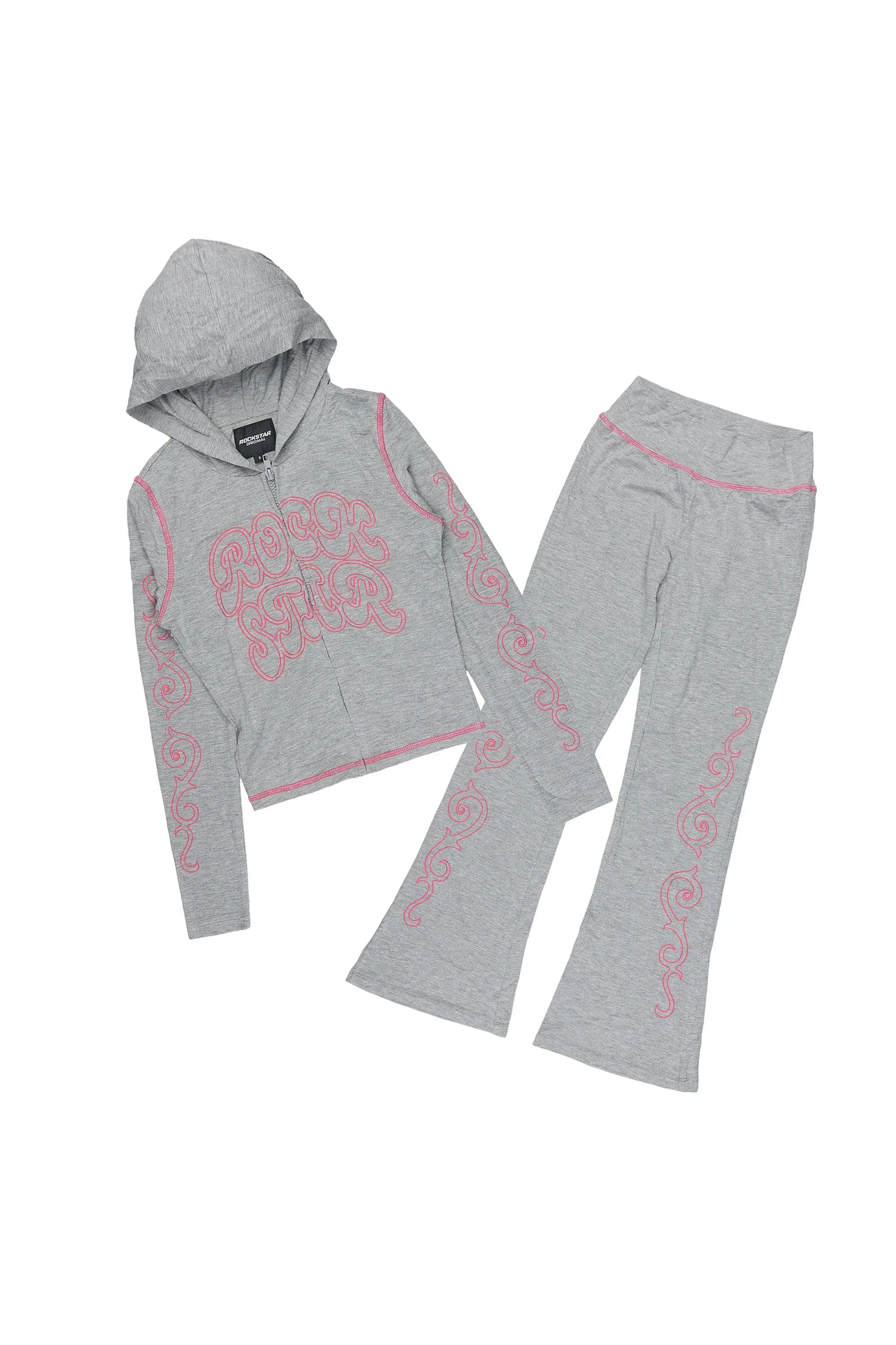 Girls Michelle Grey Lounge Track Set