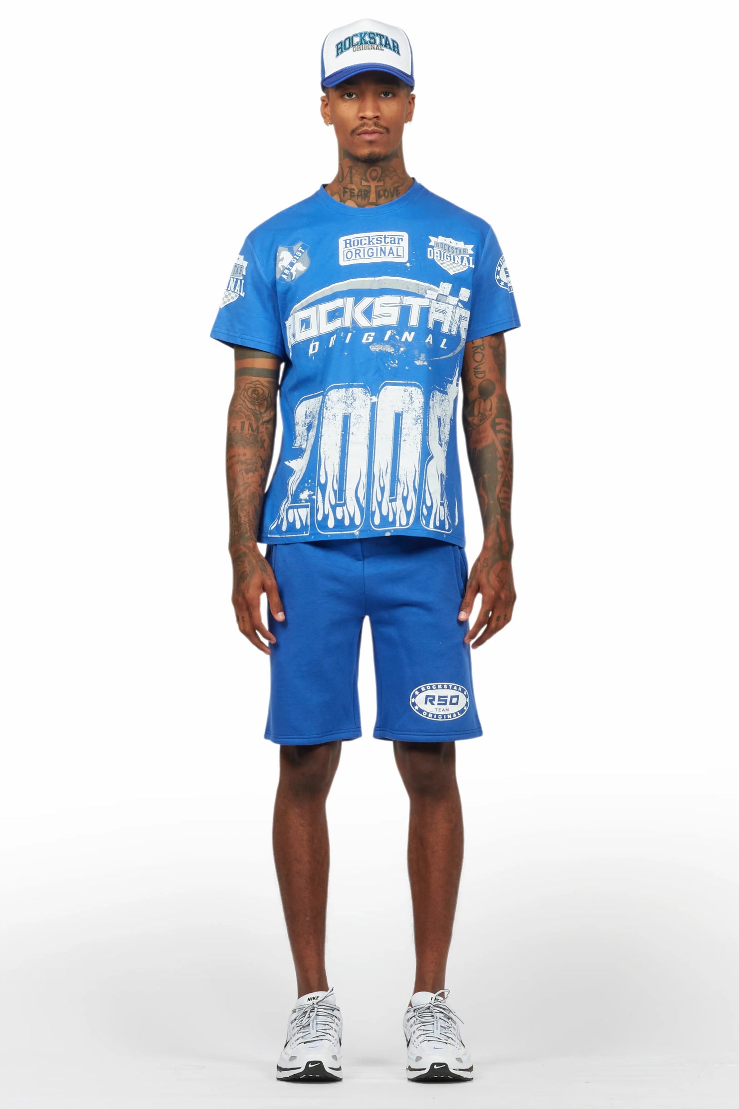 Amos Royal Blue T-Shirt Short Set