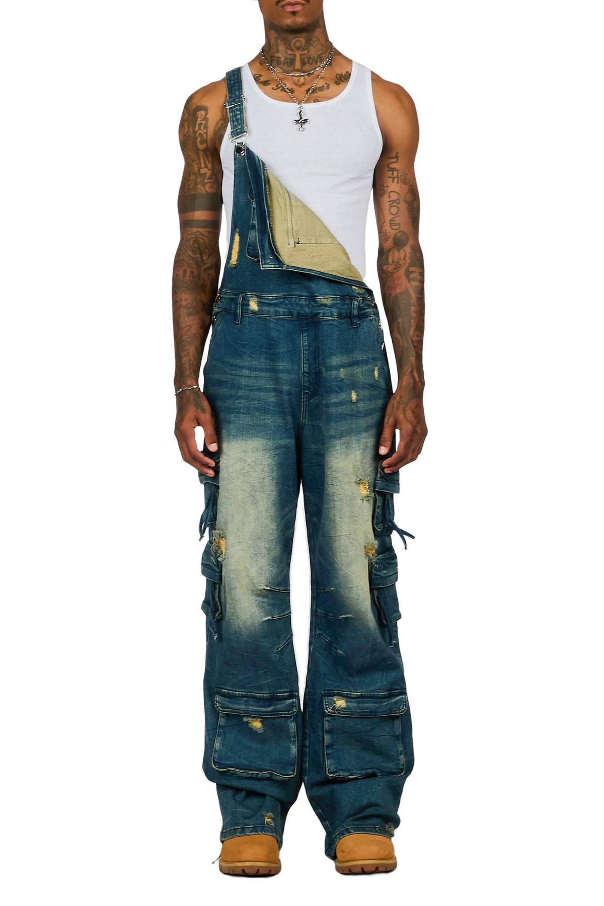 Caelum Dark Blue Denim Overall