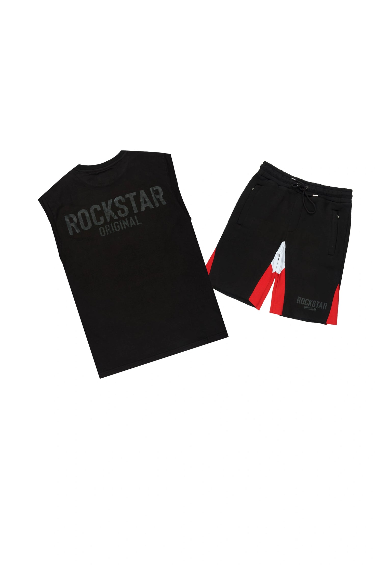 Sana Black Relaxed Cut Sleeve T-Shirt/Short Set