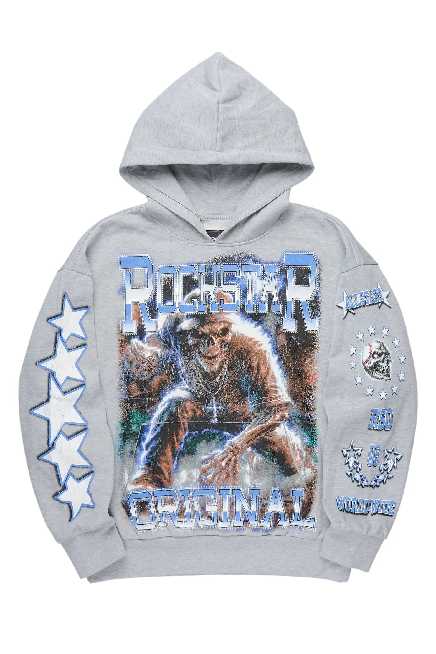 Marxe Heather Grey Graphic Hoodie