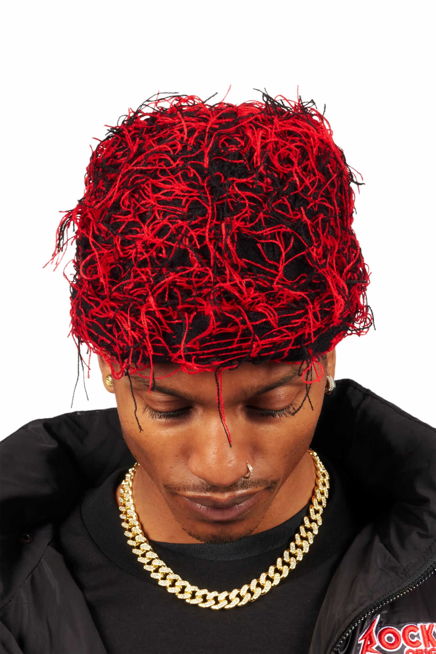 Otto Red Fuzzy Beanie