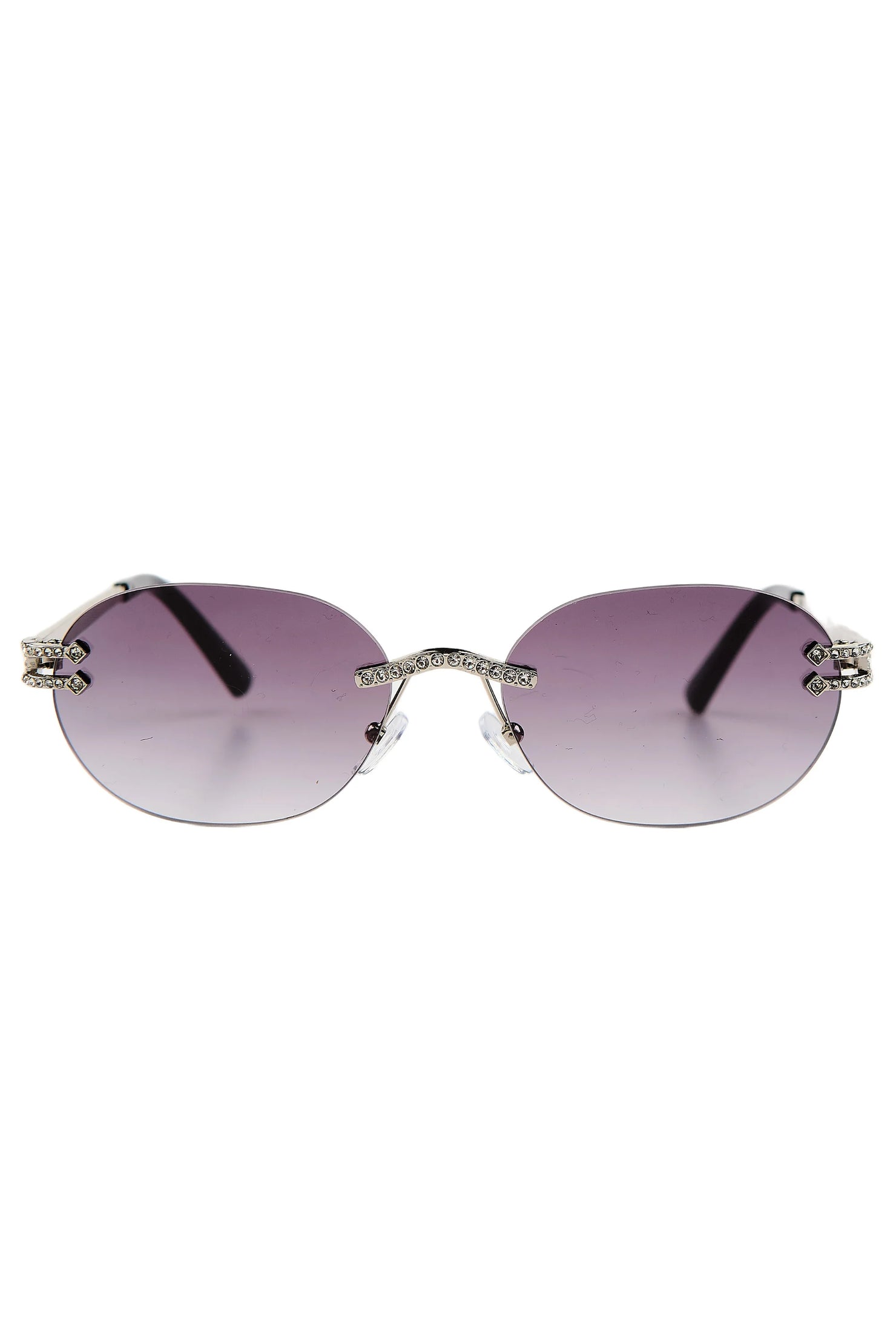Draky Black/Silver Oval Sunglass