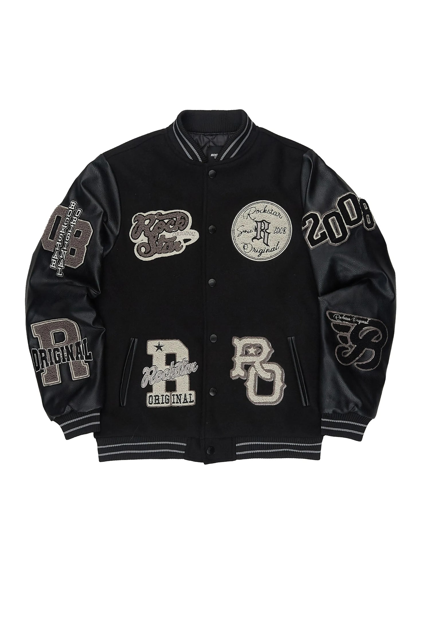 Boys Ghoster Black Varsity Jacket
