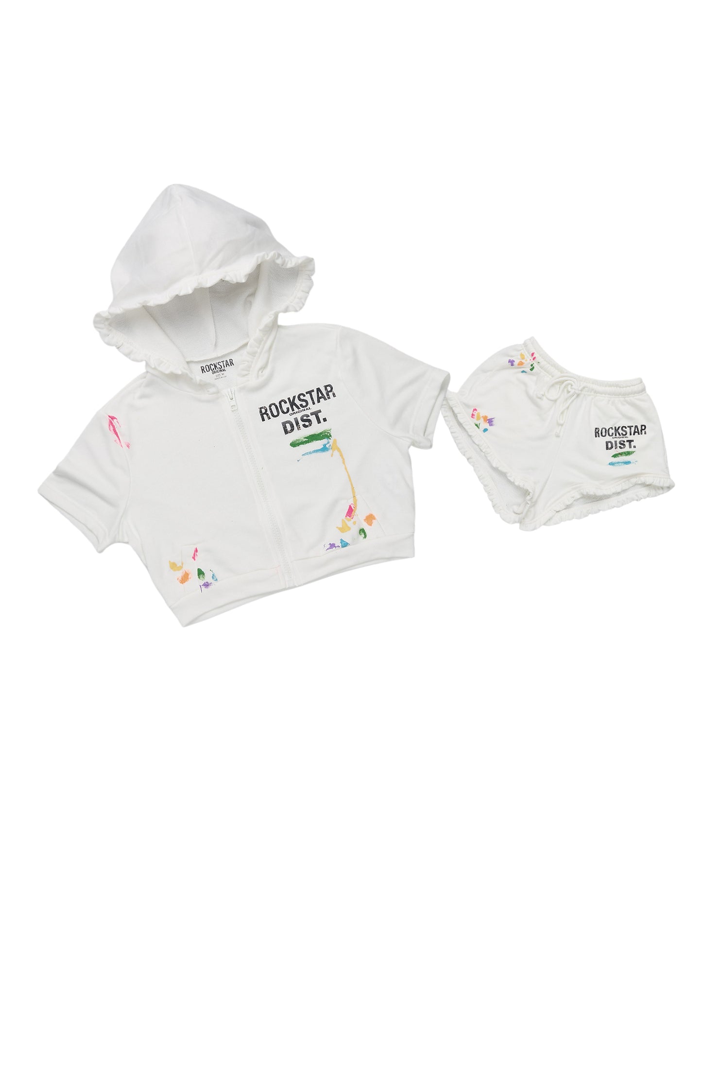 Jaimie Ivory Crop Short Set