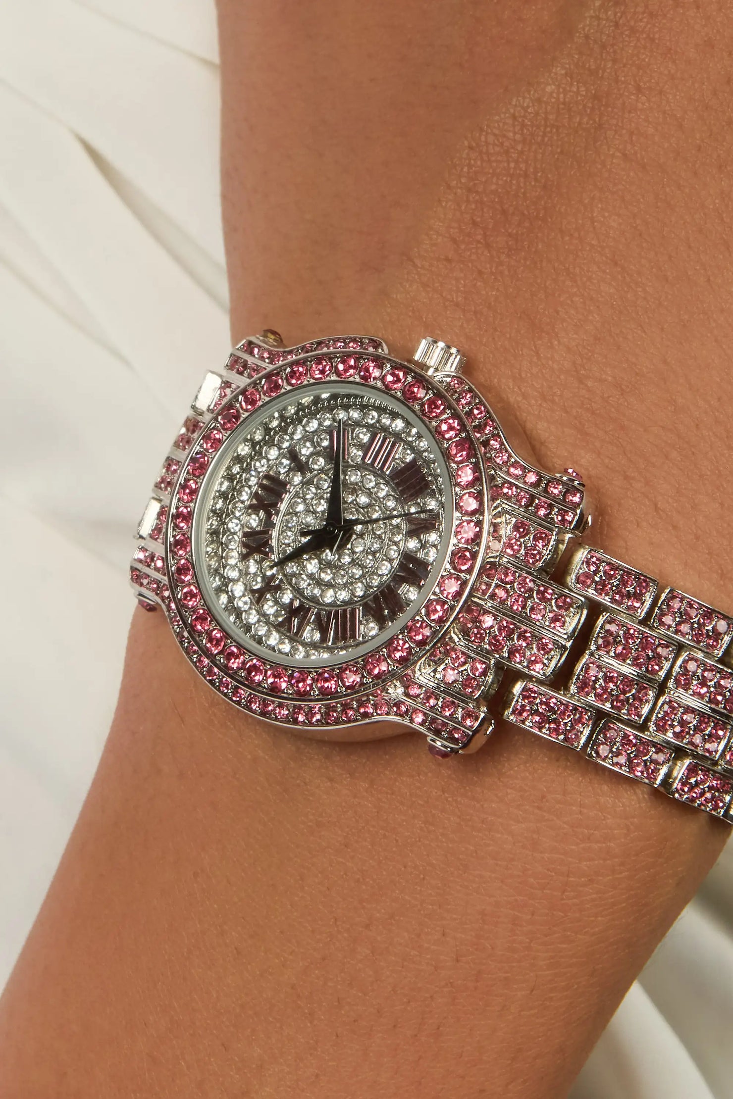 Akosia Pink Crystal Watch