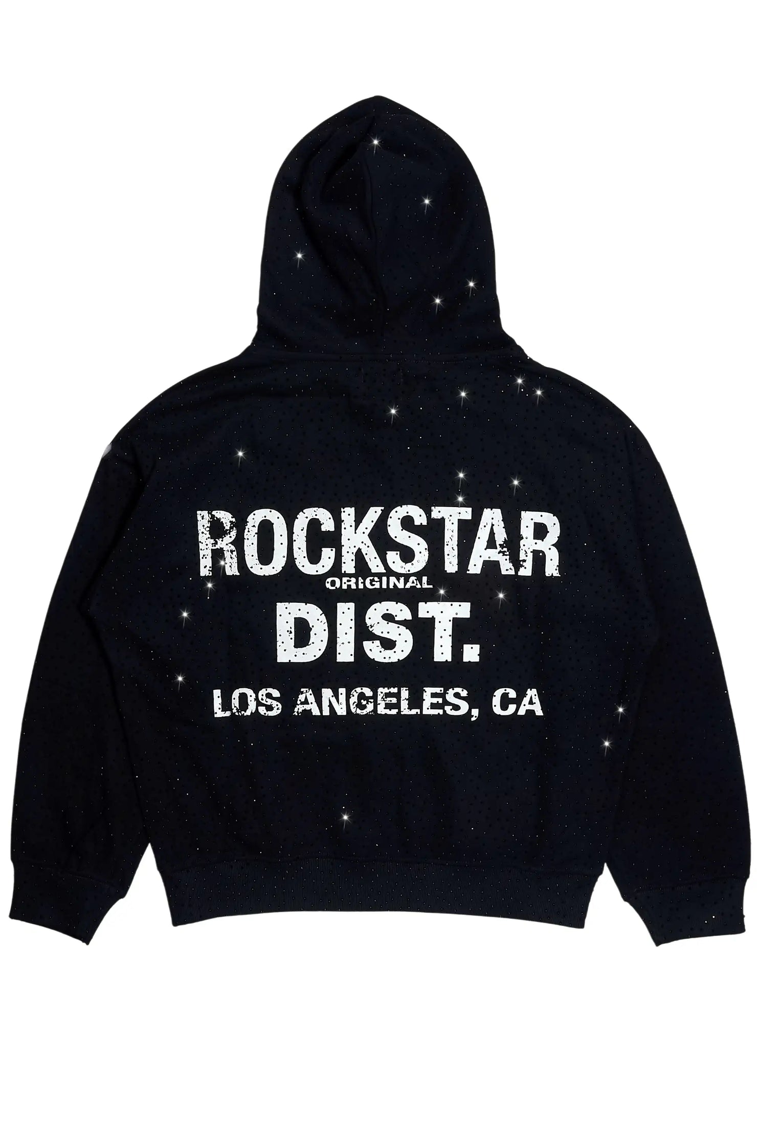 Lake Black Rhinestone Oversized Hoodie