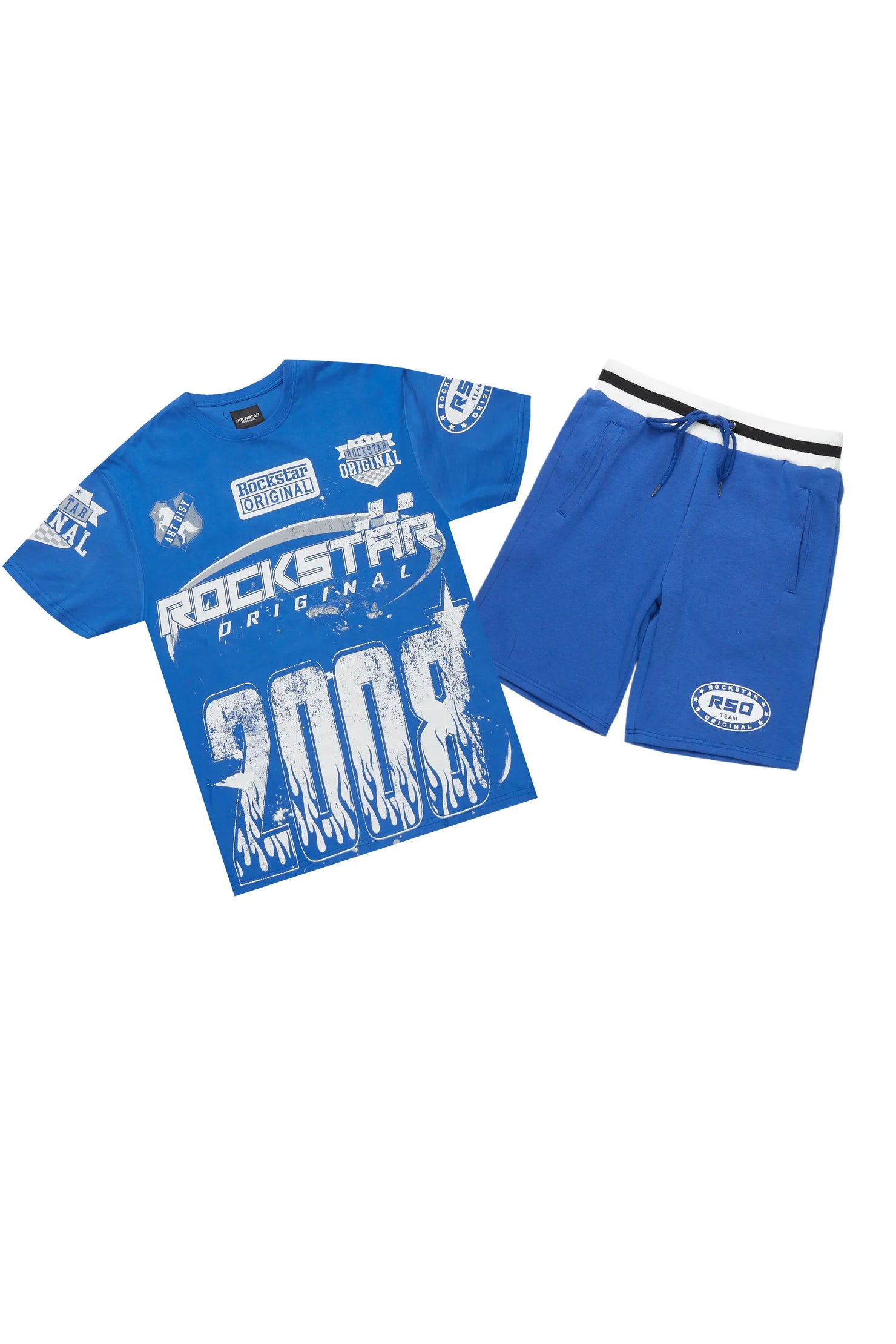 Amos Royal Blue T-Shirt Short Set