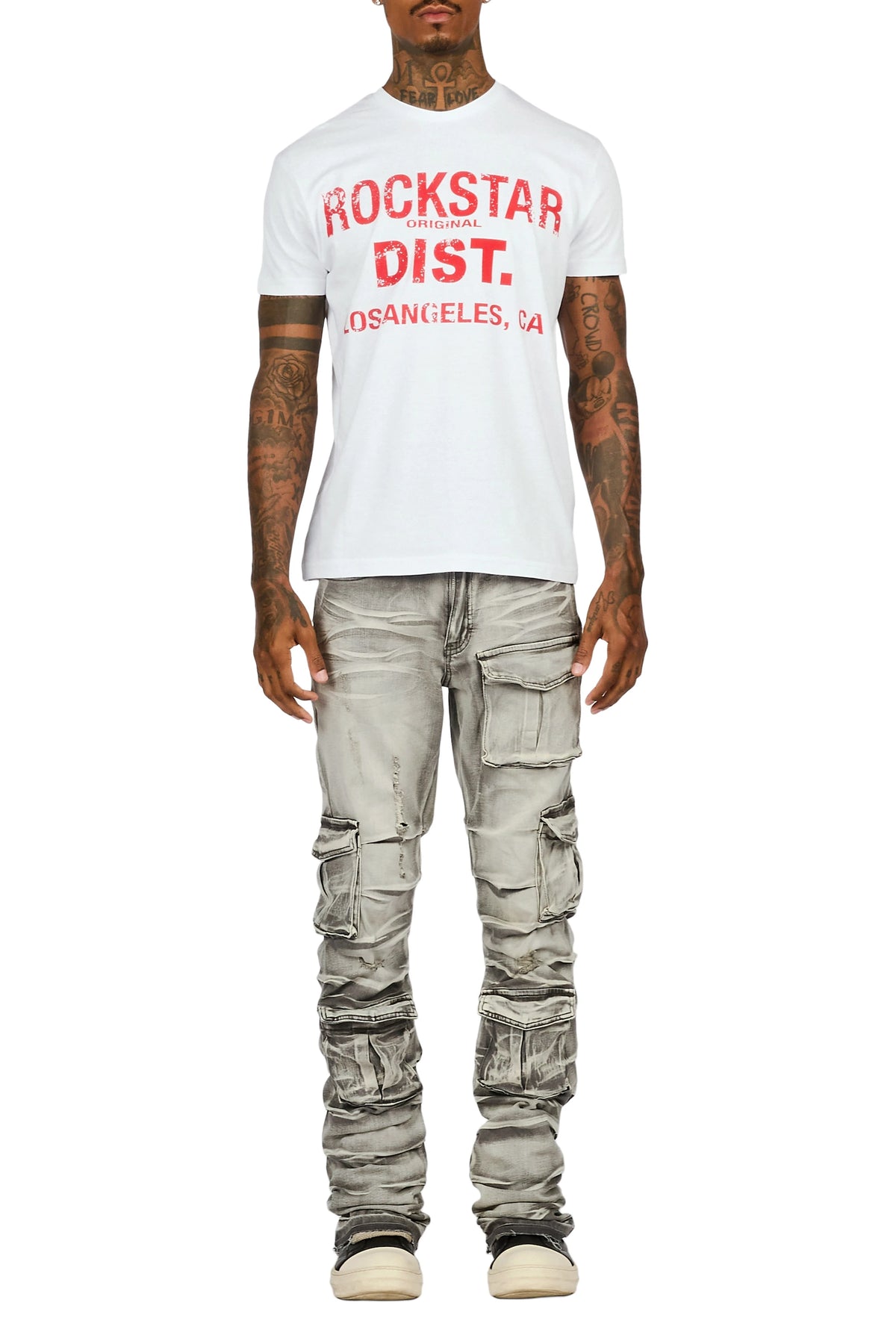 Gentry Light Grey Stacked Jean