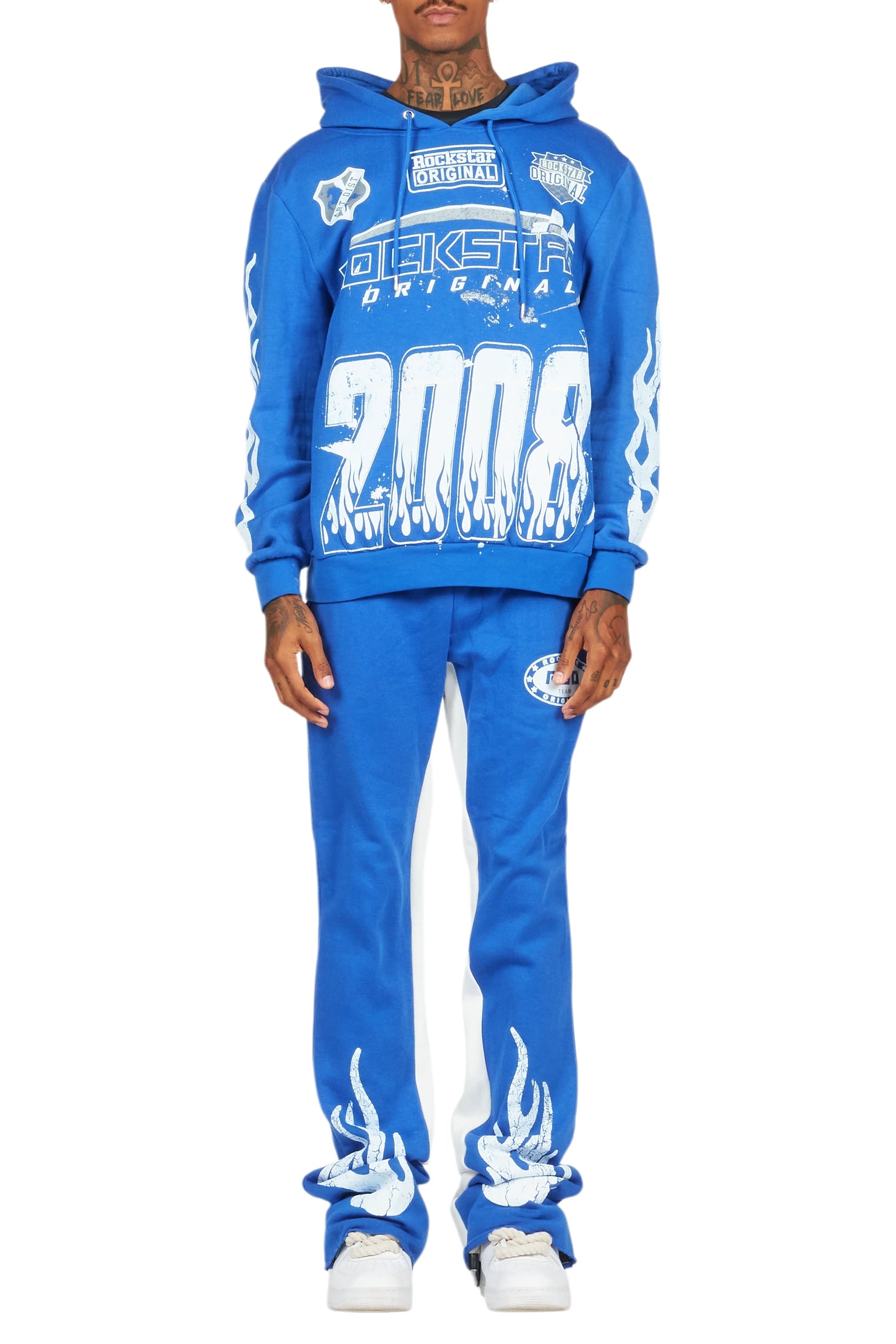 Amos Royal Blue Hoodie/Baggy Track Pant Set