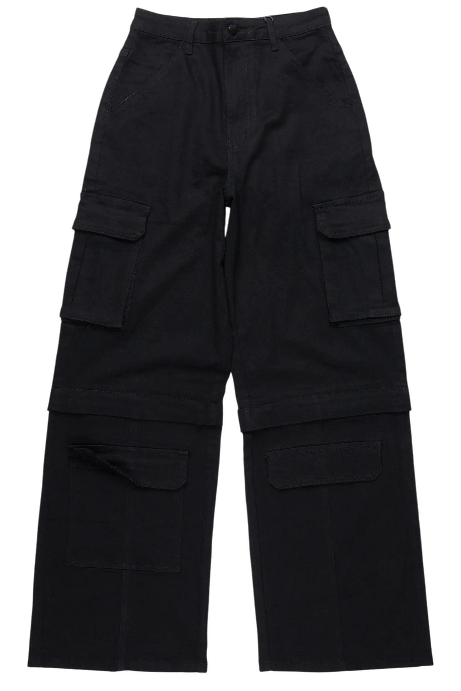 Precious Black Baggy Stacked Jean